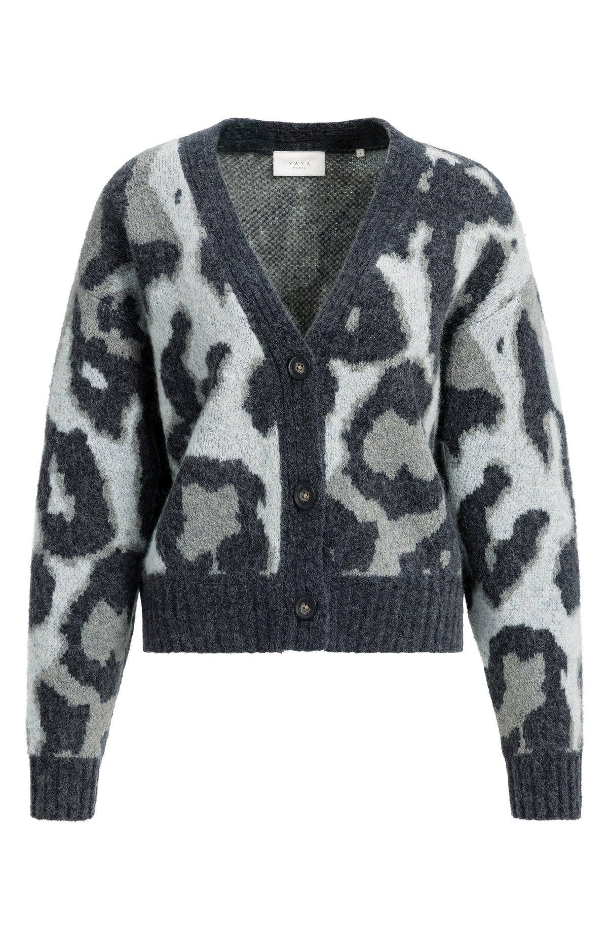 Strickcardigan mit Muster und Fledermausärmeln