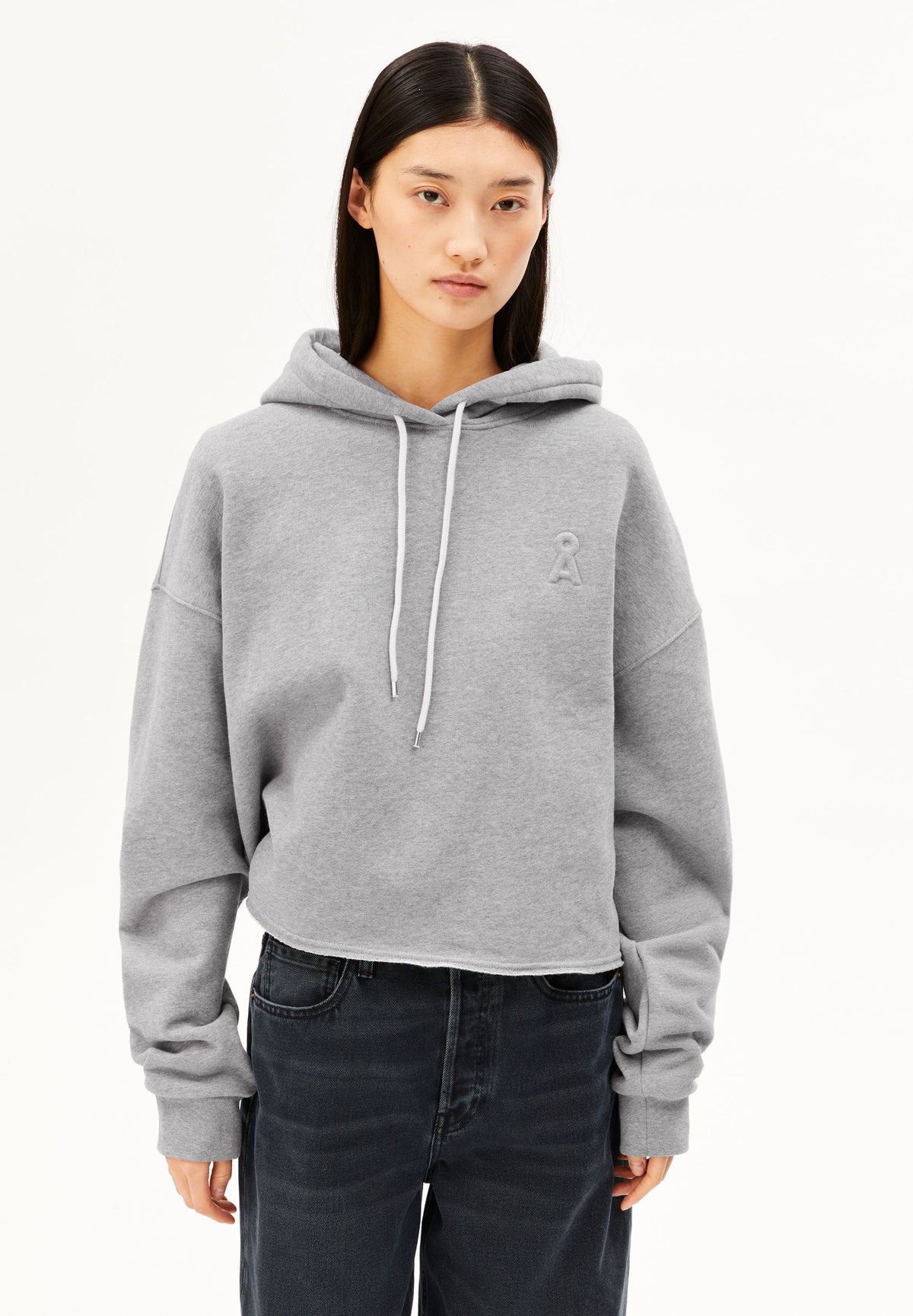 Hoodie mit Rohkante ICONIC Å aus Bio-Baumwolle