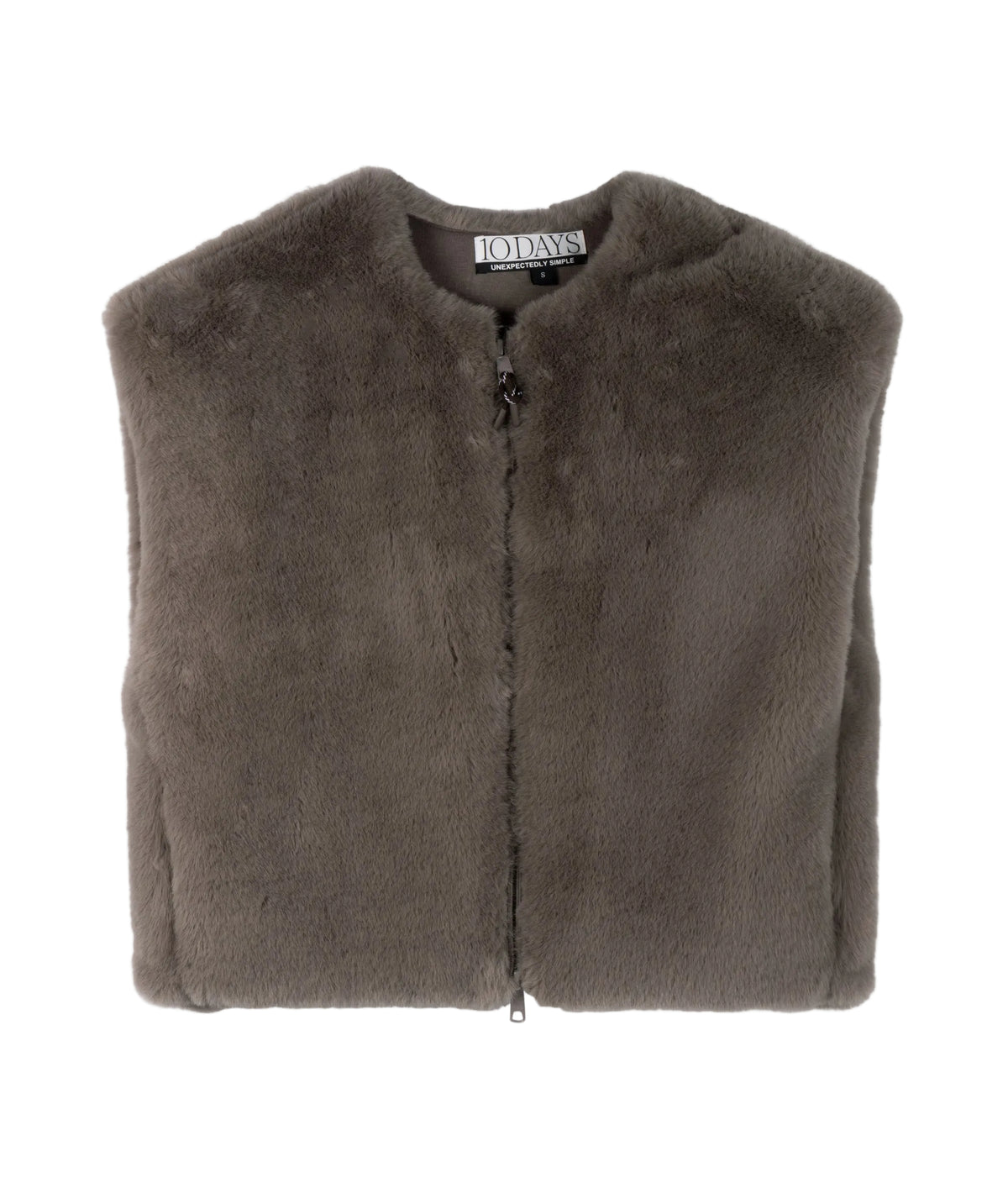 sleeveless fluffy vest