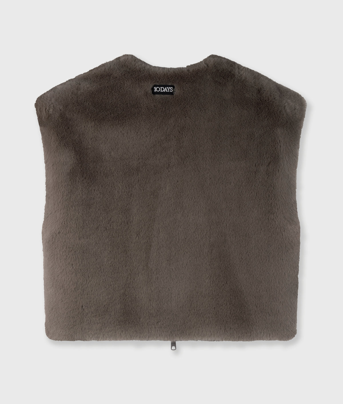 sleeveless fluffy vest