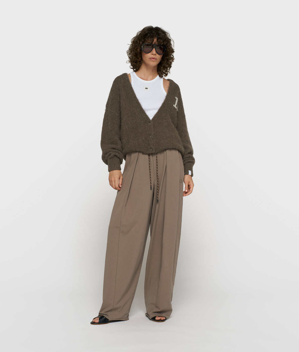 hairy knit cardigan