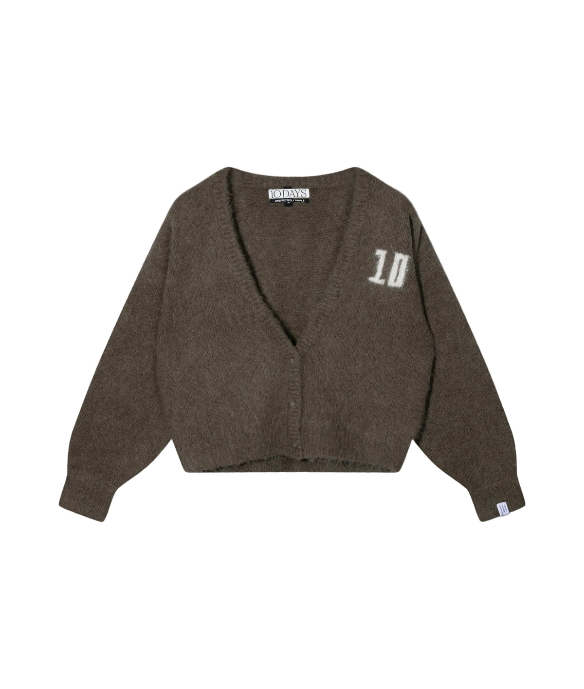 hairy knit cardigan
