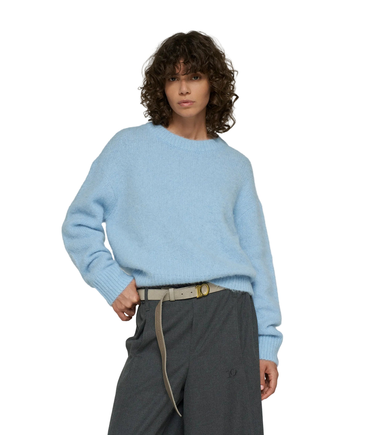 hairy knit sweater