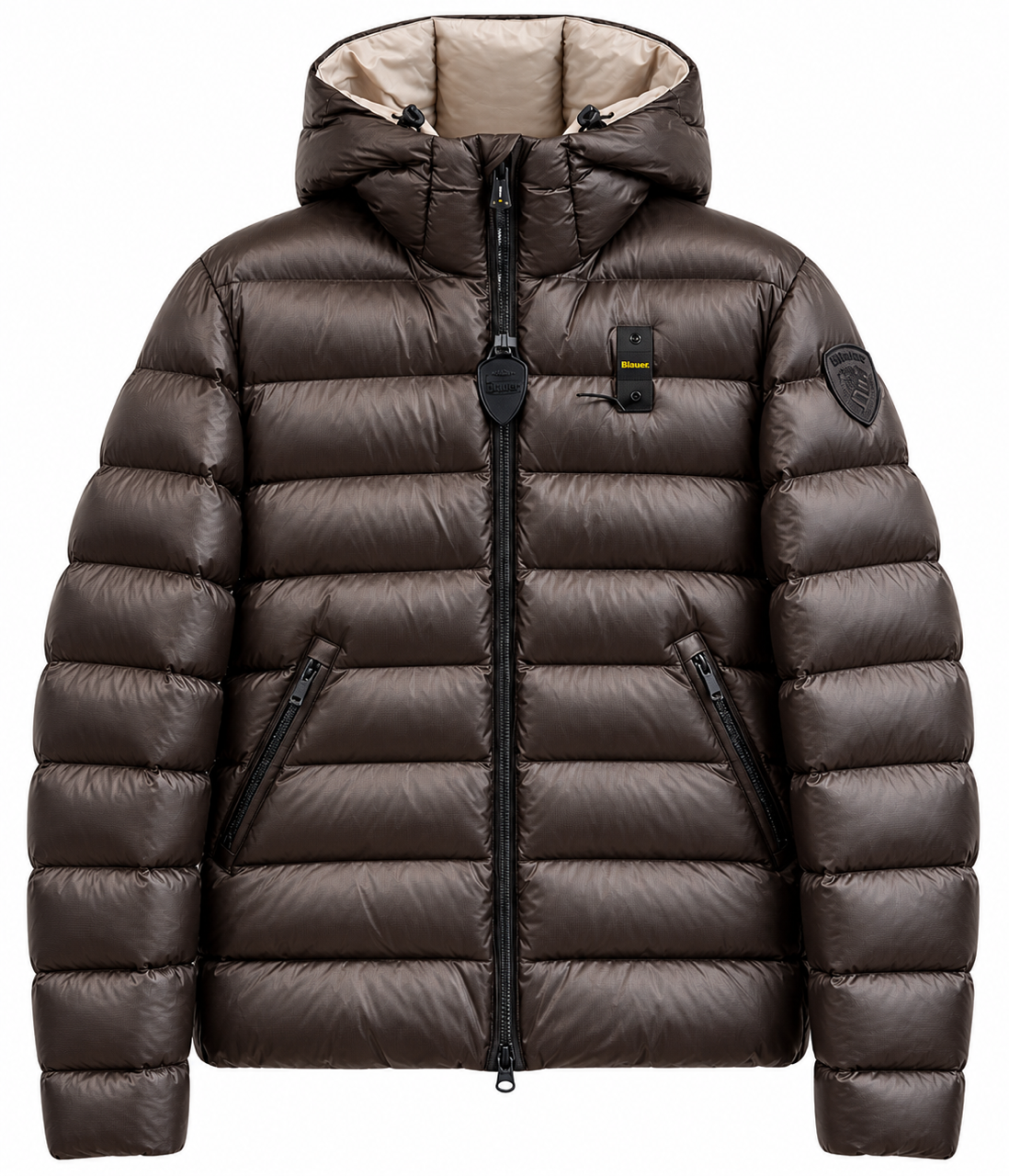 Steppjacke in Braun mit Kapuze Adams