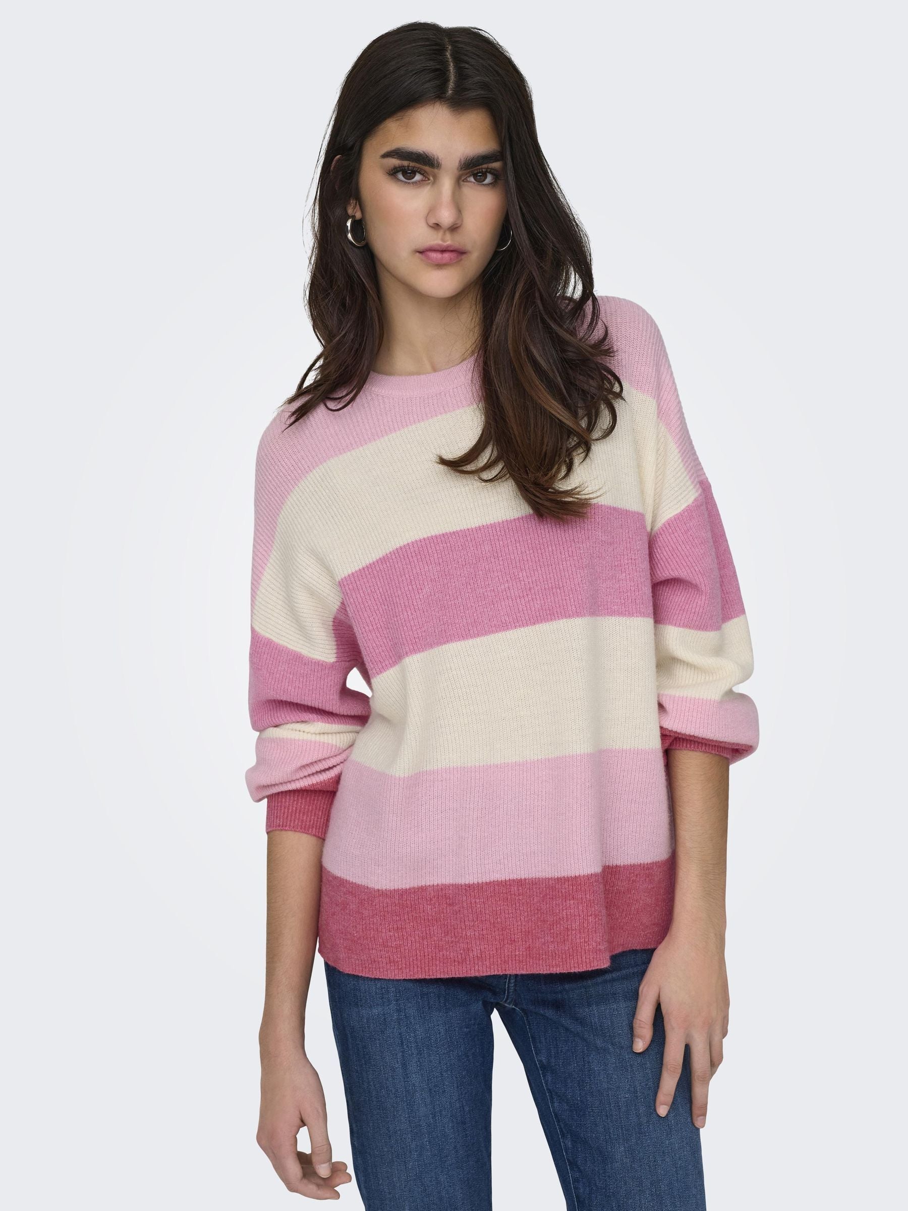 ONLATIA L/S STRIPE PULLOVER KNT NOOS