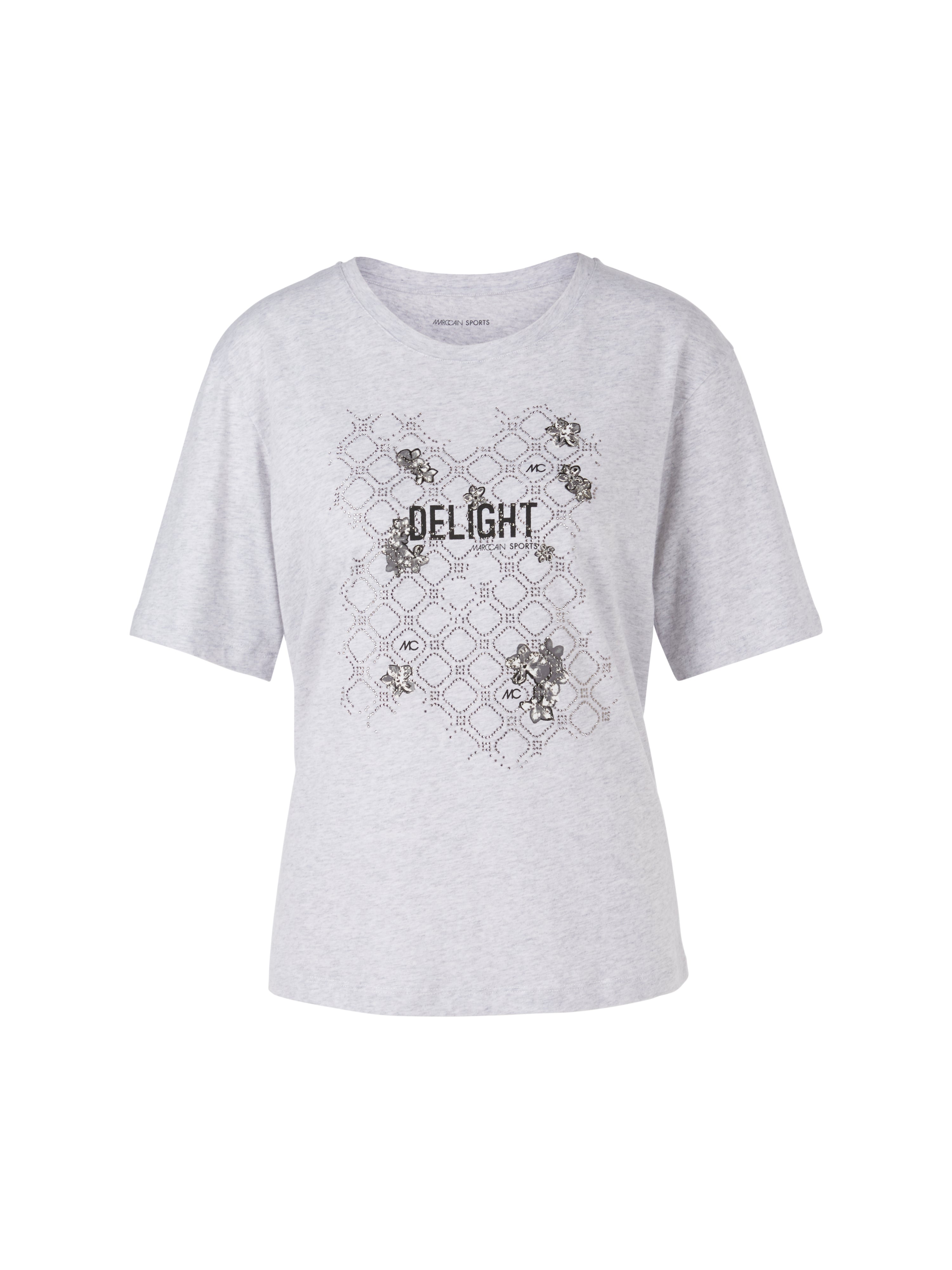 Baumwoll-T-Shirt mit Glitzermotiv