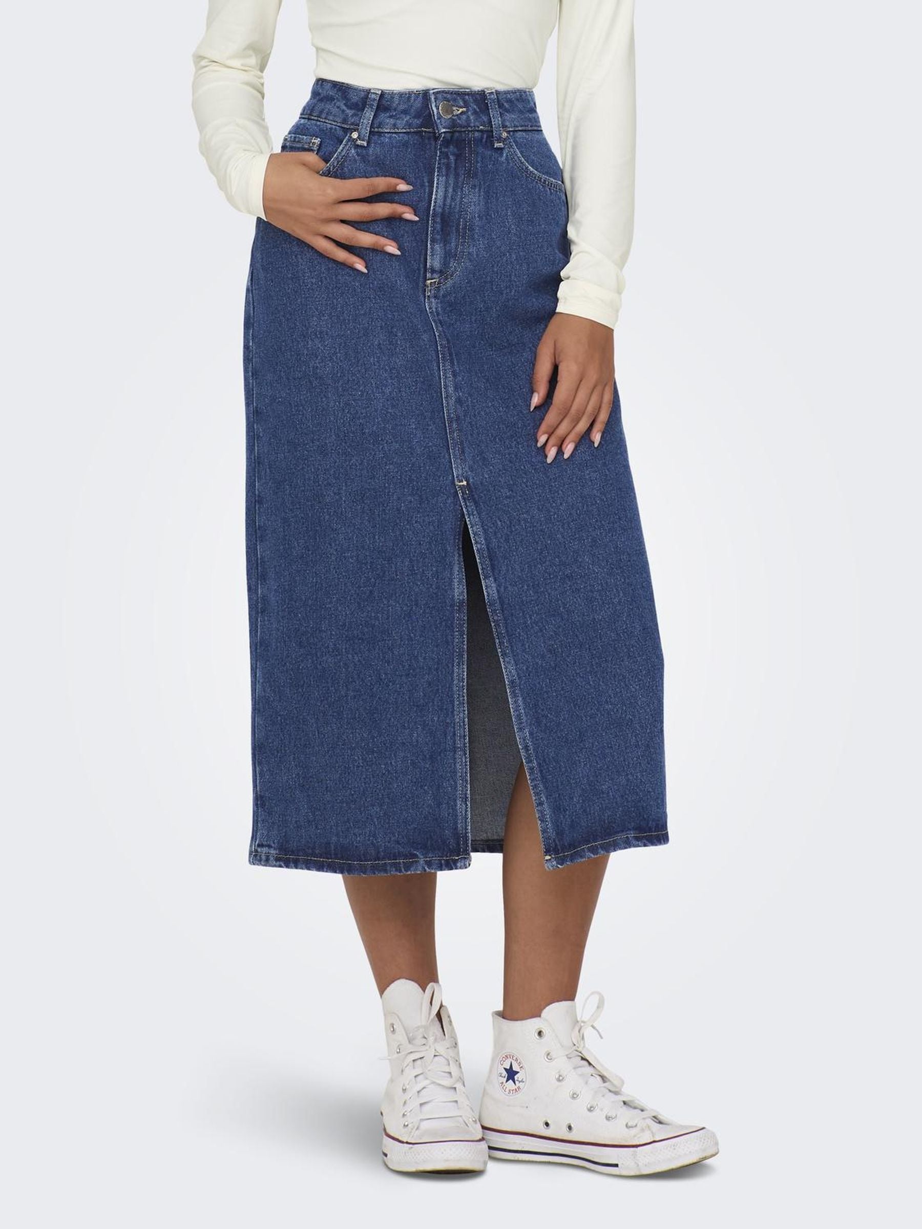 ONLBIANCA MIDI SKIRT DNM  REA NOOS