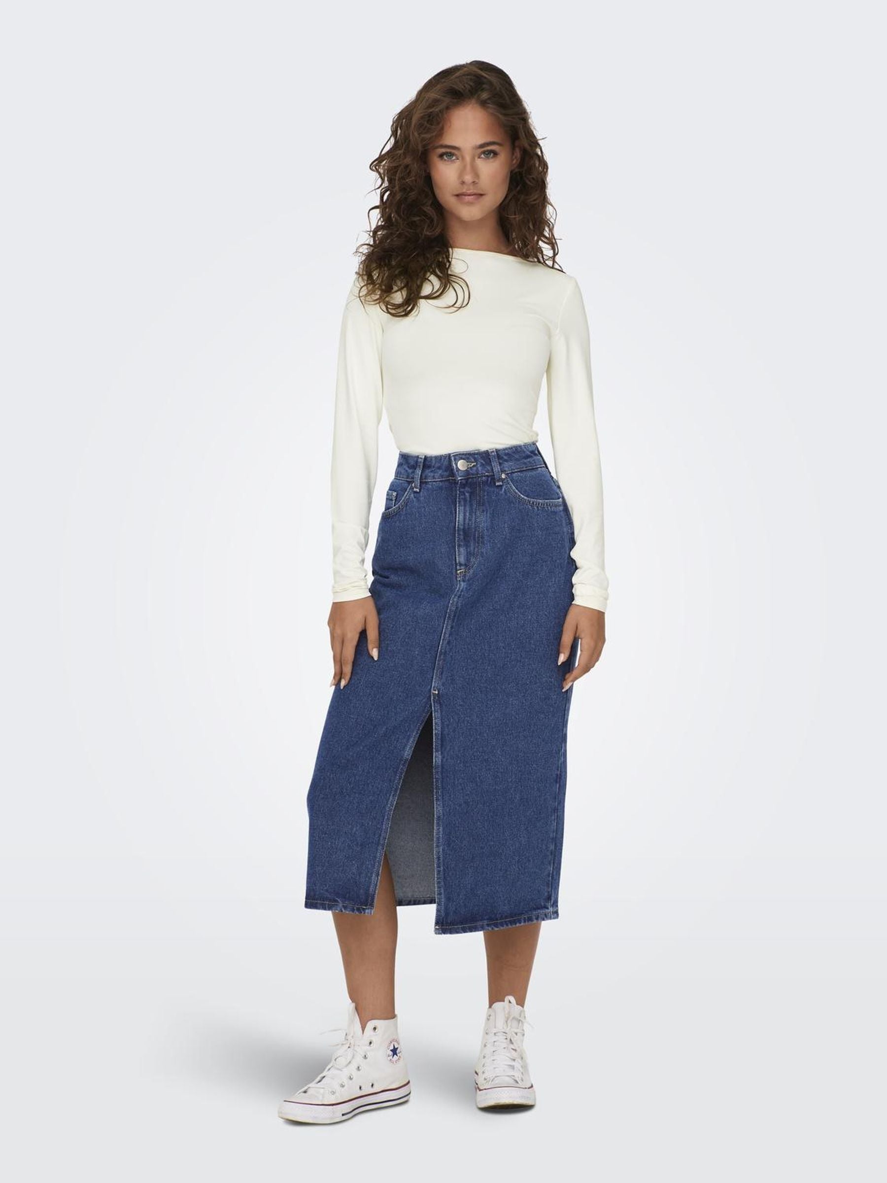 ONLBIANCA MIDI SKIRT DNM  REA NOOS