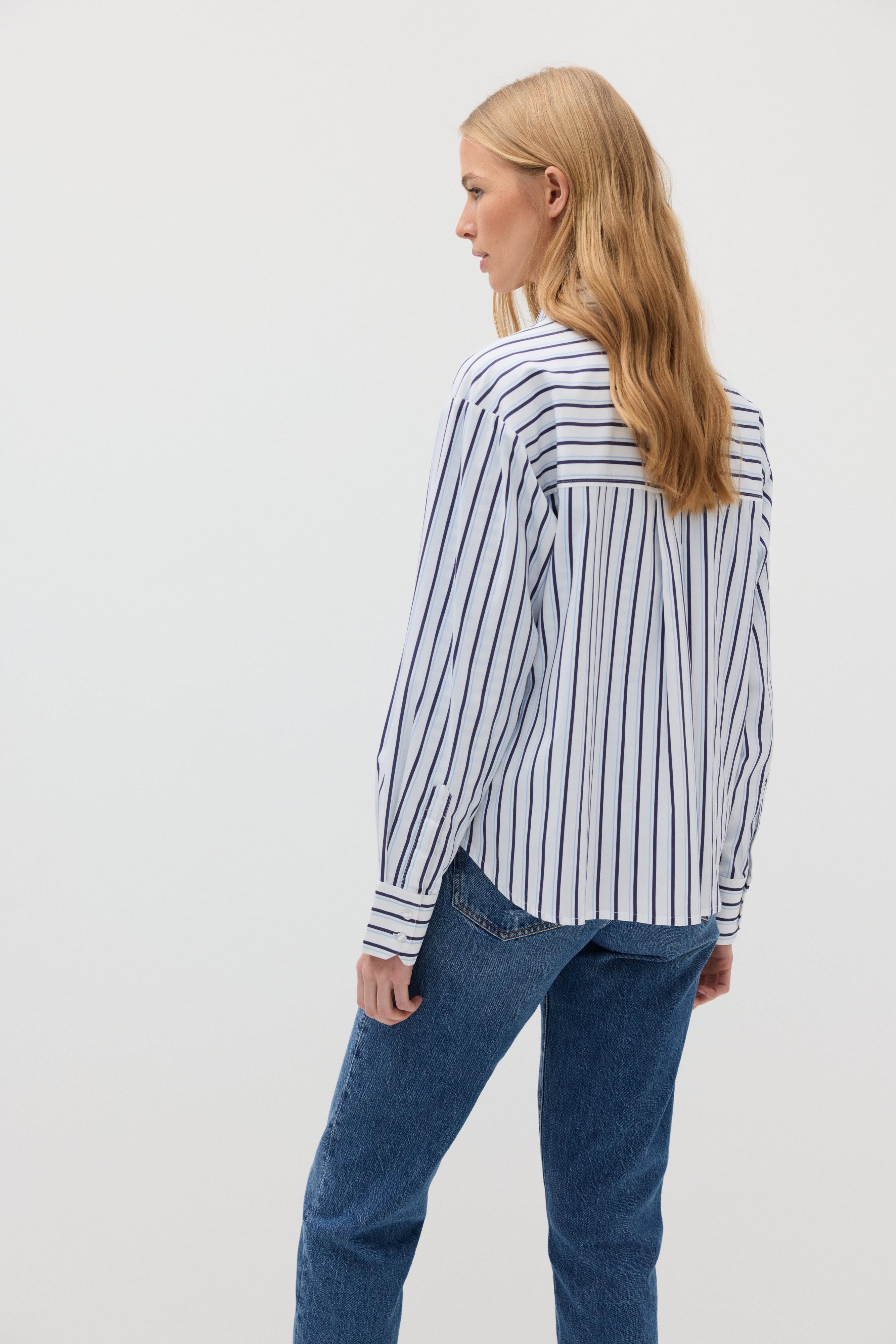 Blouse striped cropped