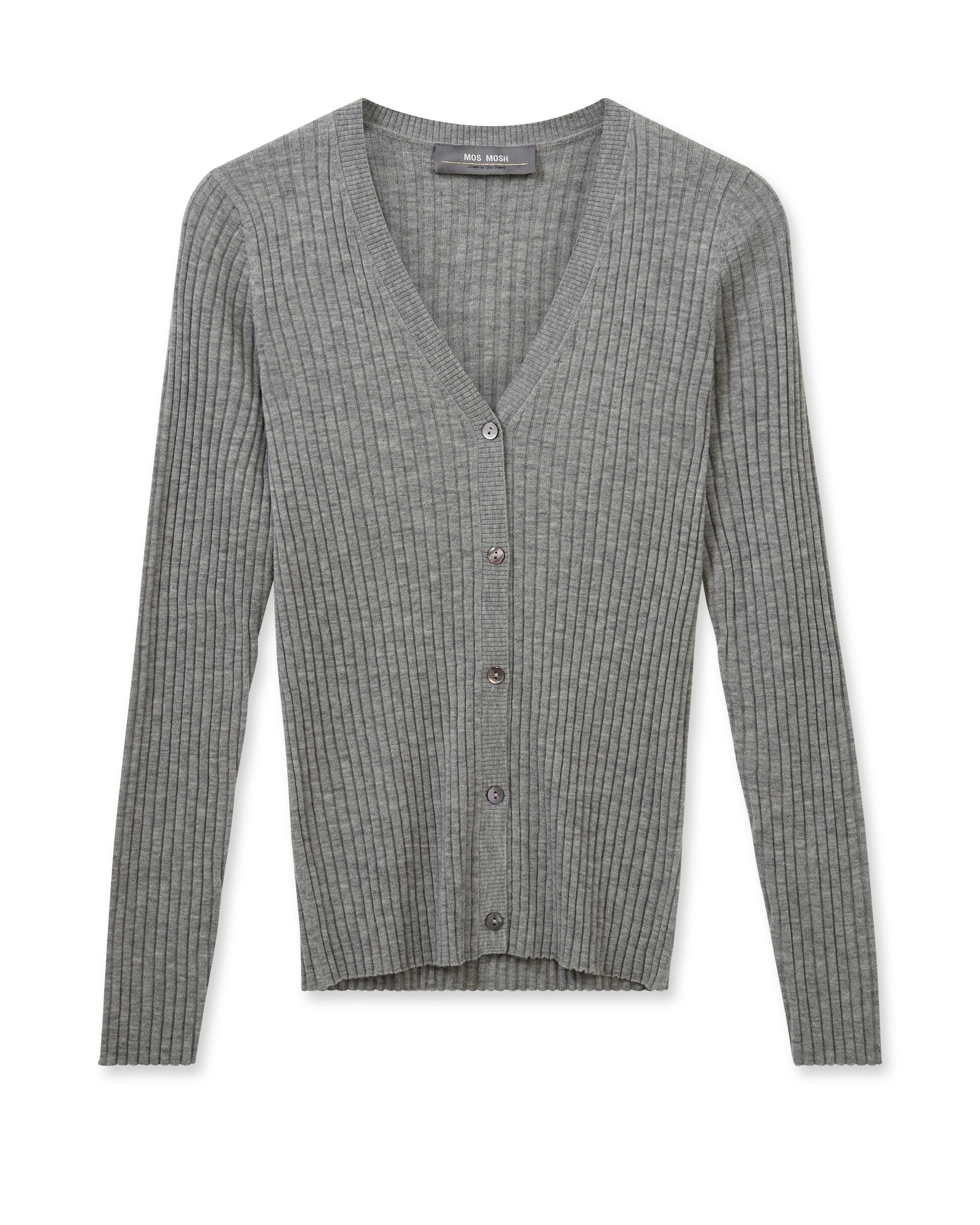 MMRelena Rib V-neck Knit Cardigan