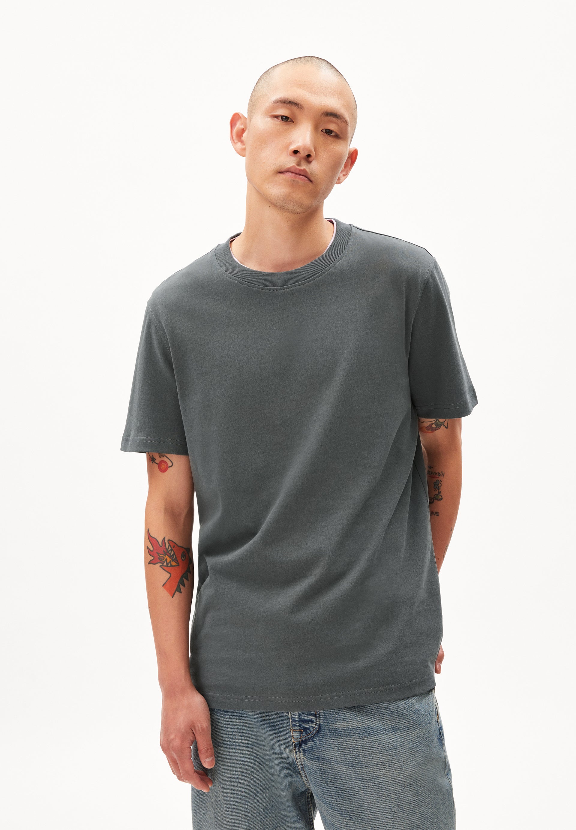 Armedangels T-Shirt MAARKOS aus Bio-Baumwoll Mix