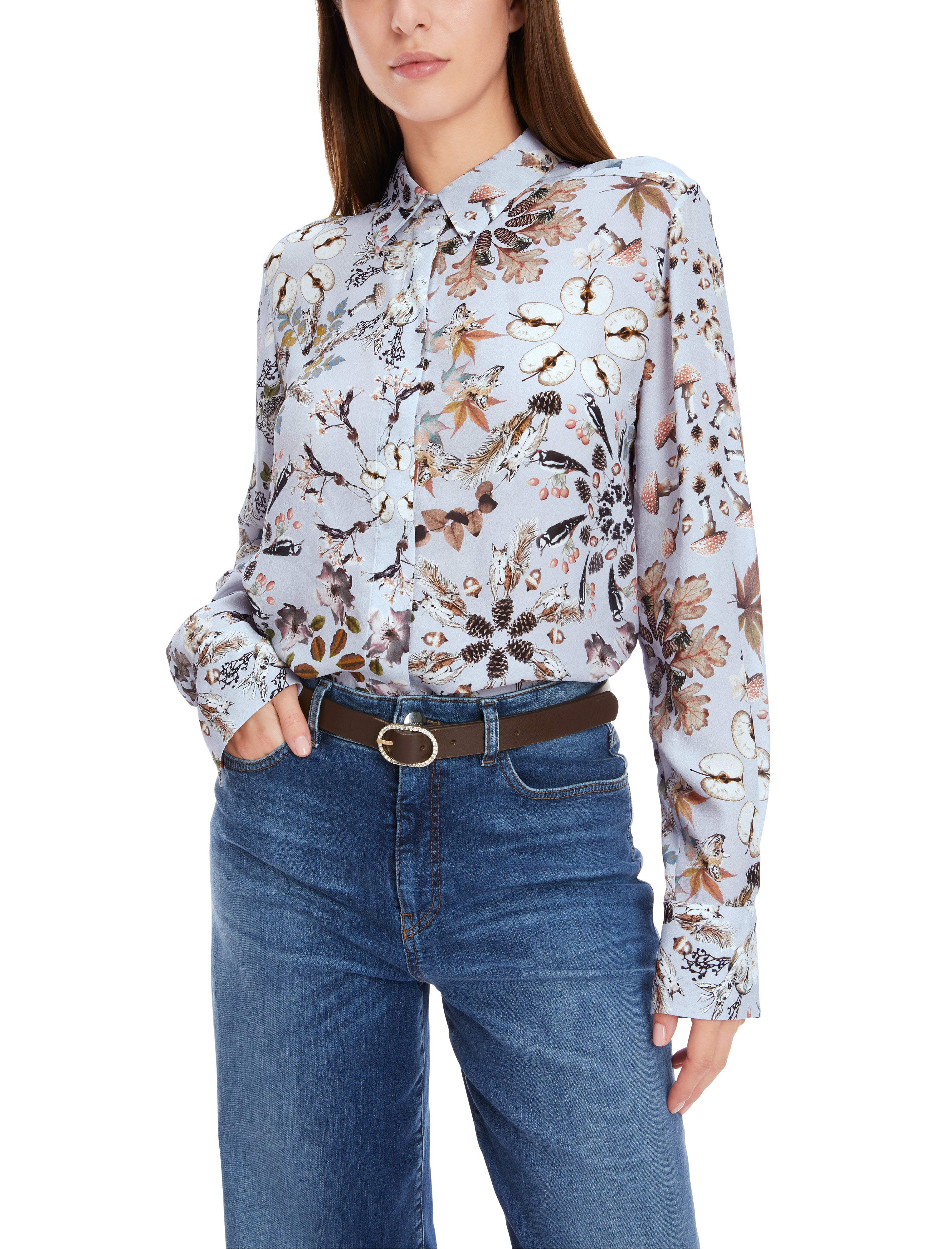 Viskosebluse mit Alloverprint