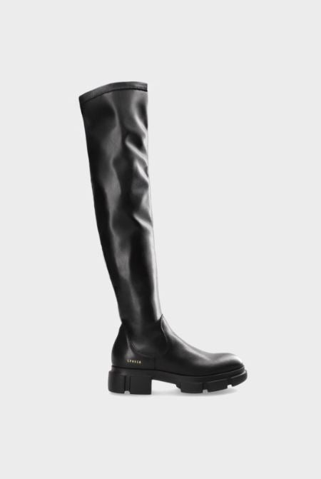Copenhagen Overknee Stiefel CPH556 vitello/vegan stretch black