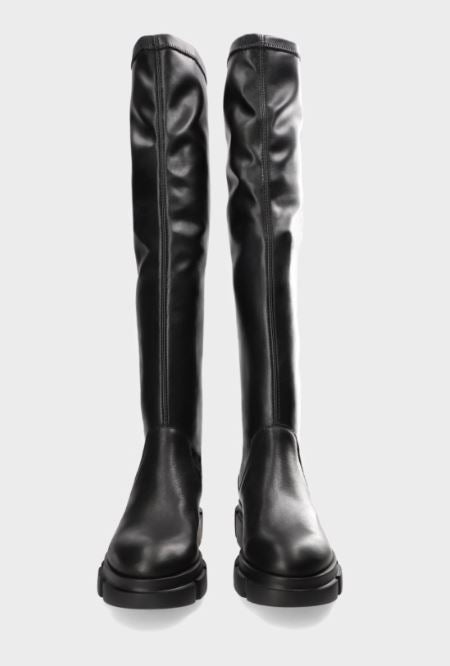 Copenhagen Overknee Stiefel CPH556 vitello/vegan stretch black