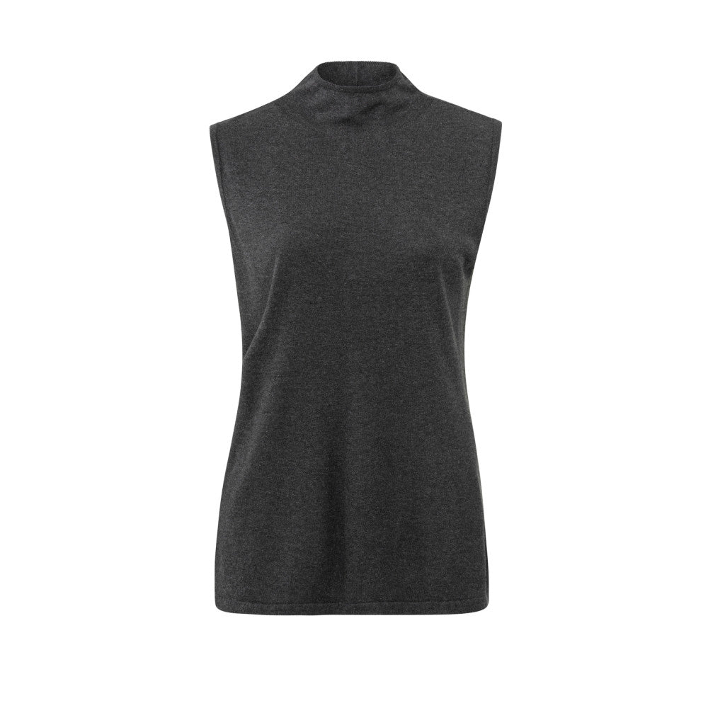 Sleeveless high neckline sweat