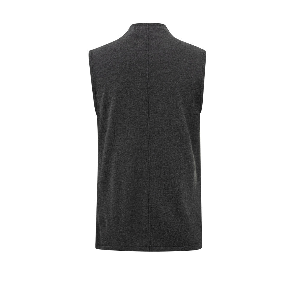 Sleeveless high neckline sweat