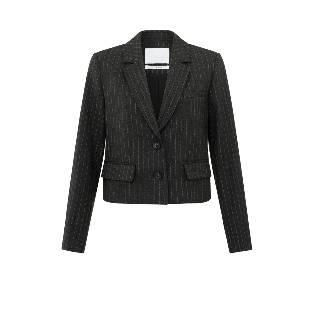 Short soft pinstripe blazer