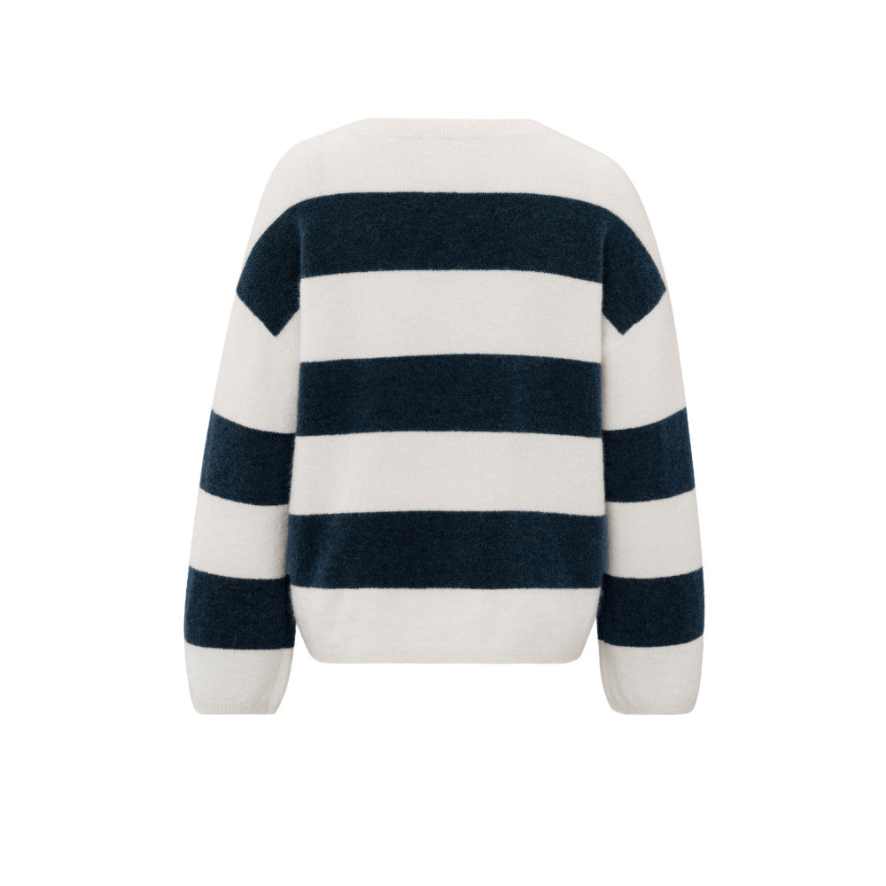 Oversized block stripe sweater