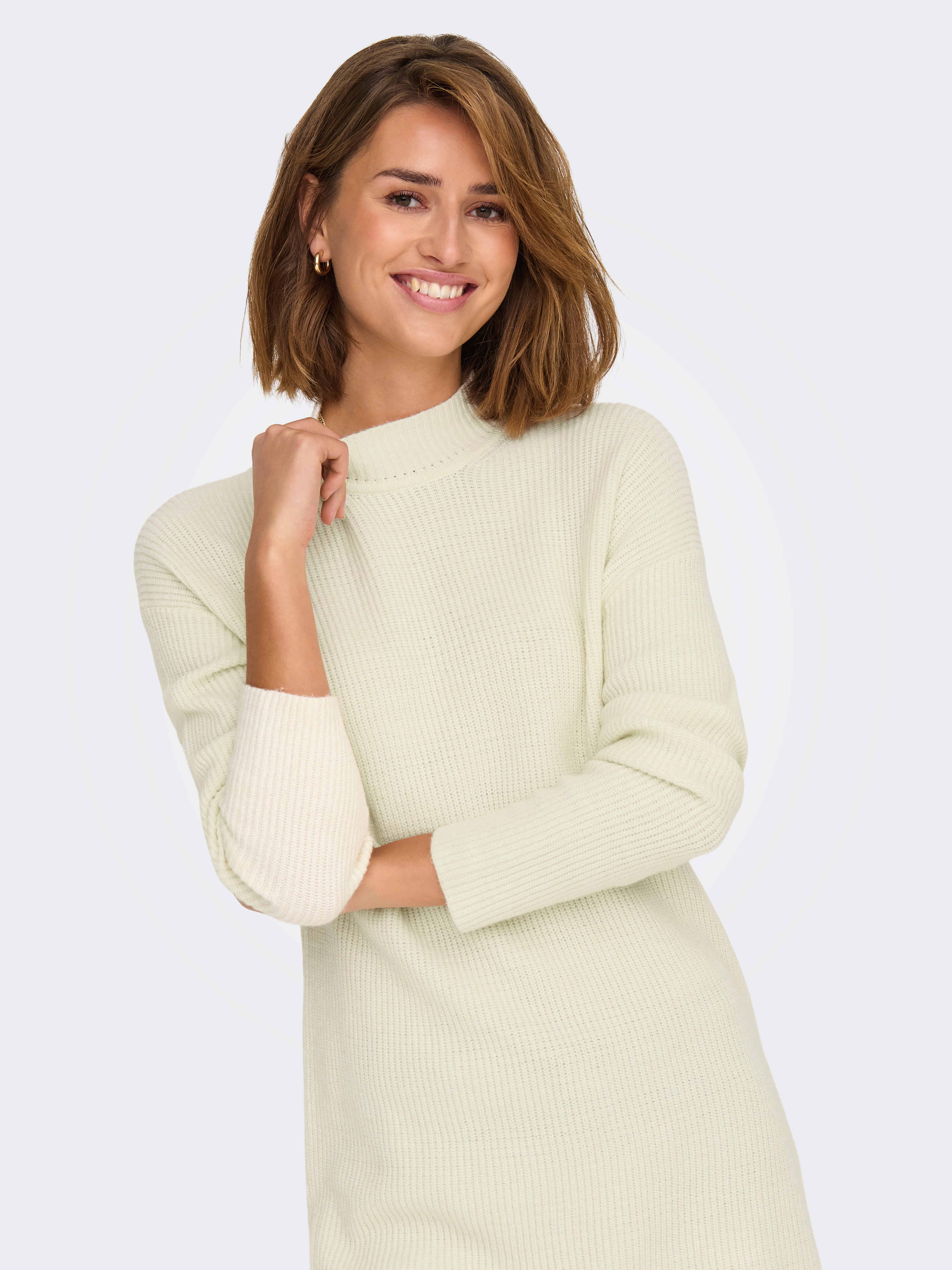 ONLKATIA LS LOOSE RIB HIGH-NECK CC KNT