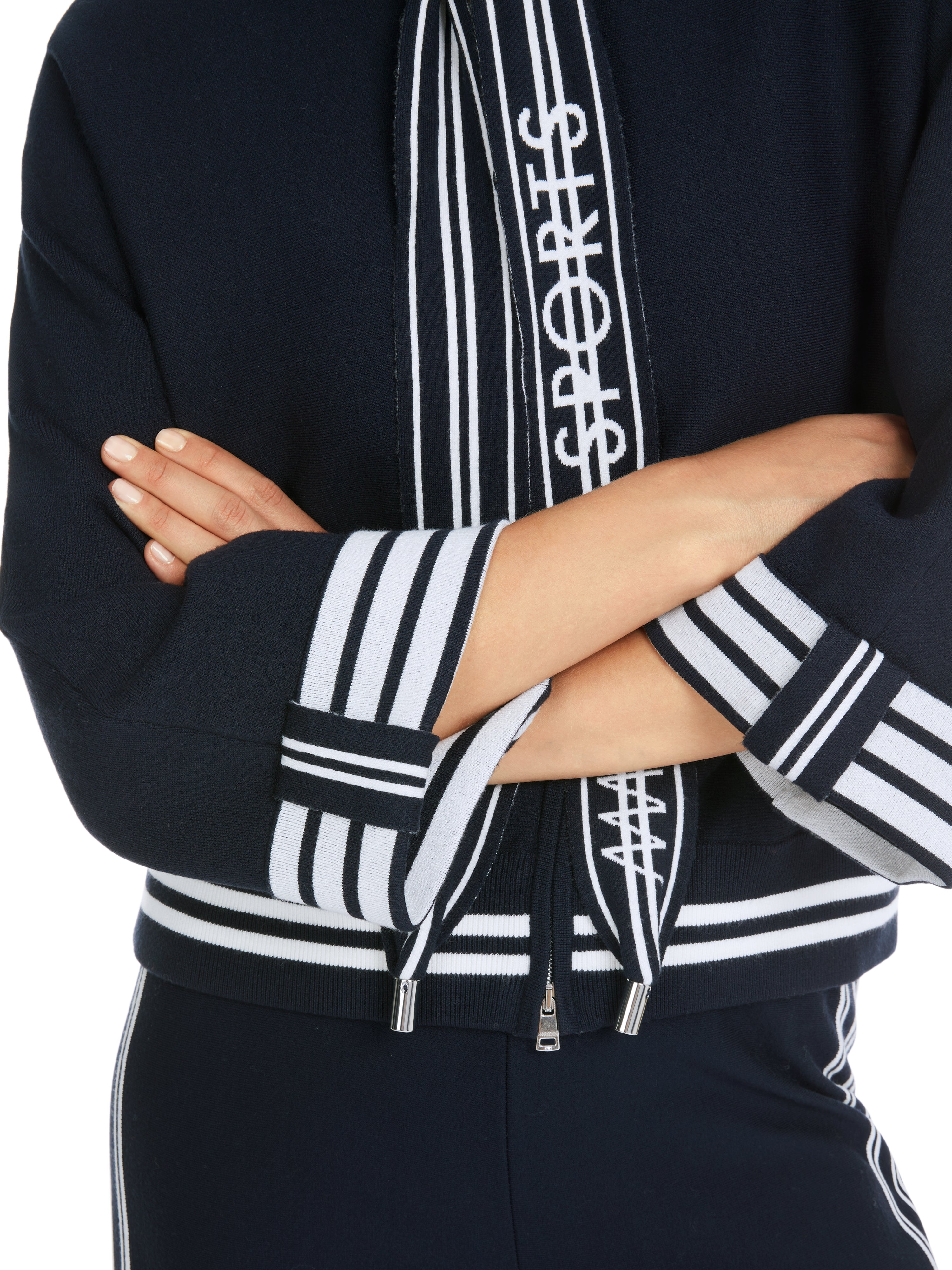 Cardigan mit Kapuze "Rethink Together"