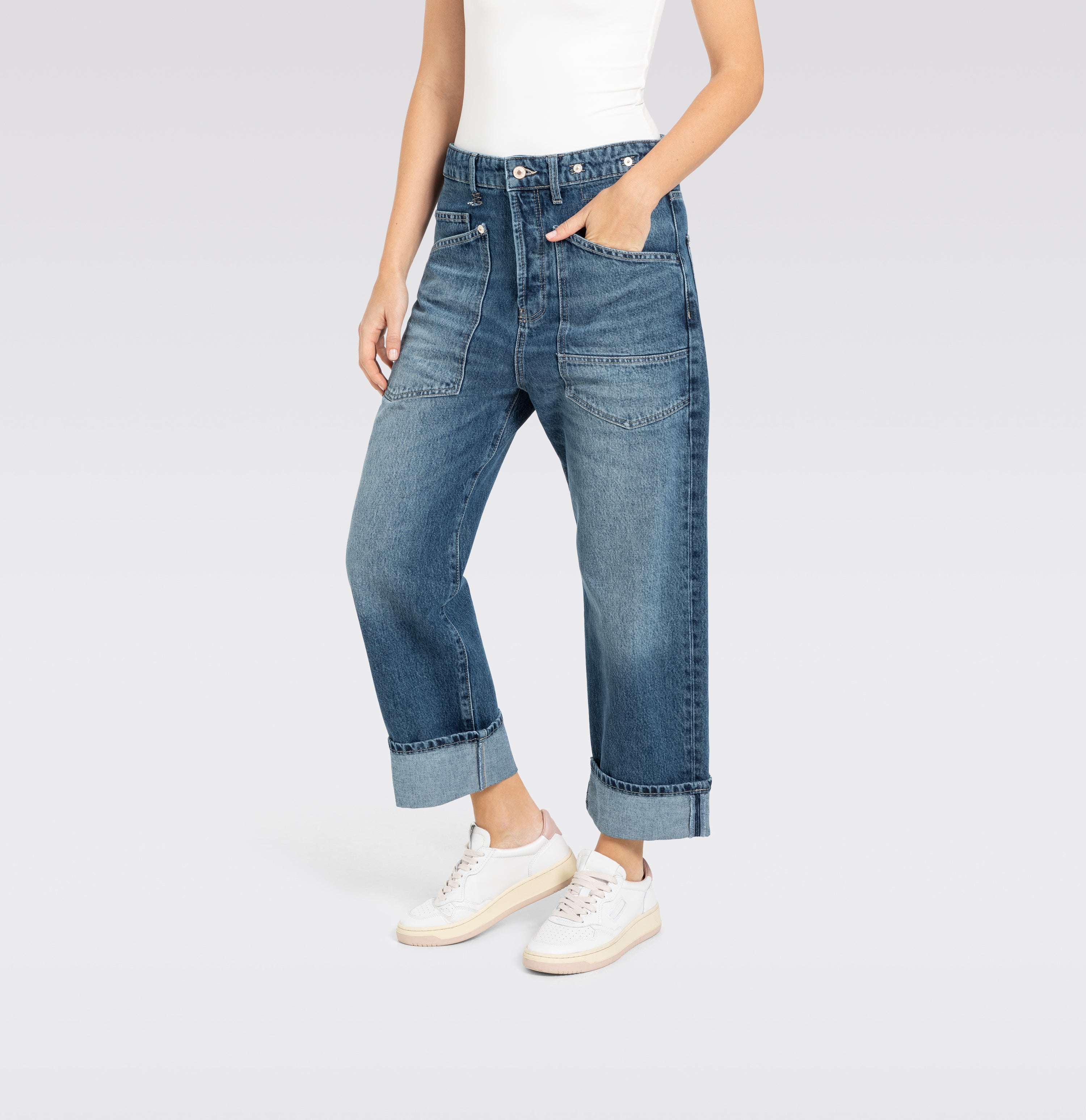 MAC JEANS - BAGGY, Nettle Denim