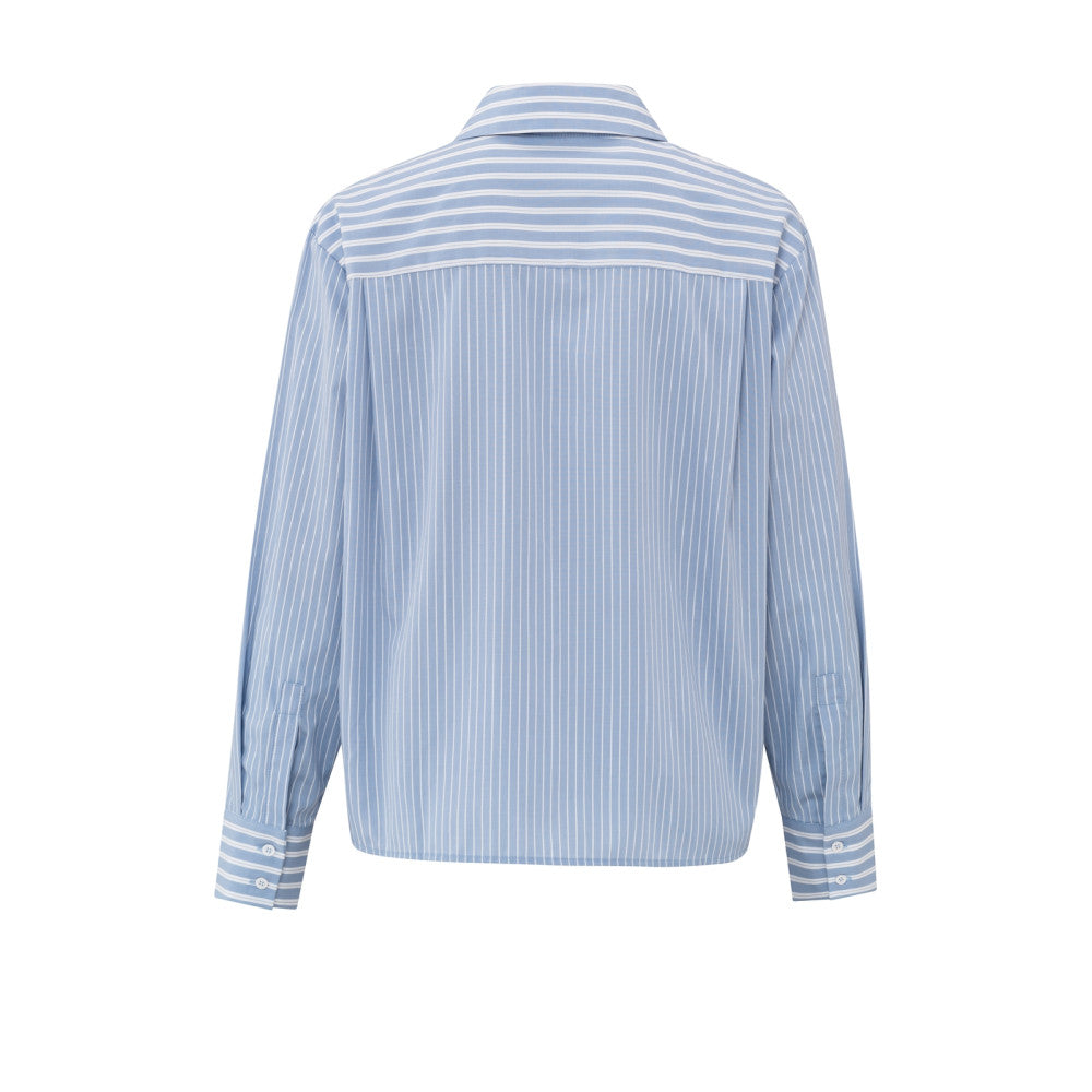 Stripe mix blouse