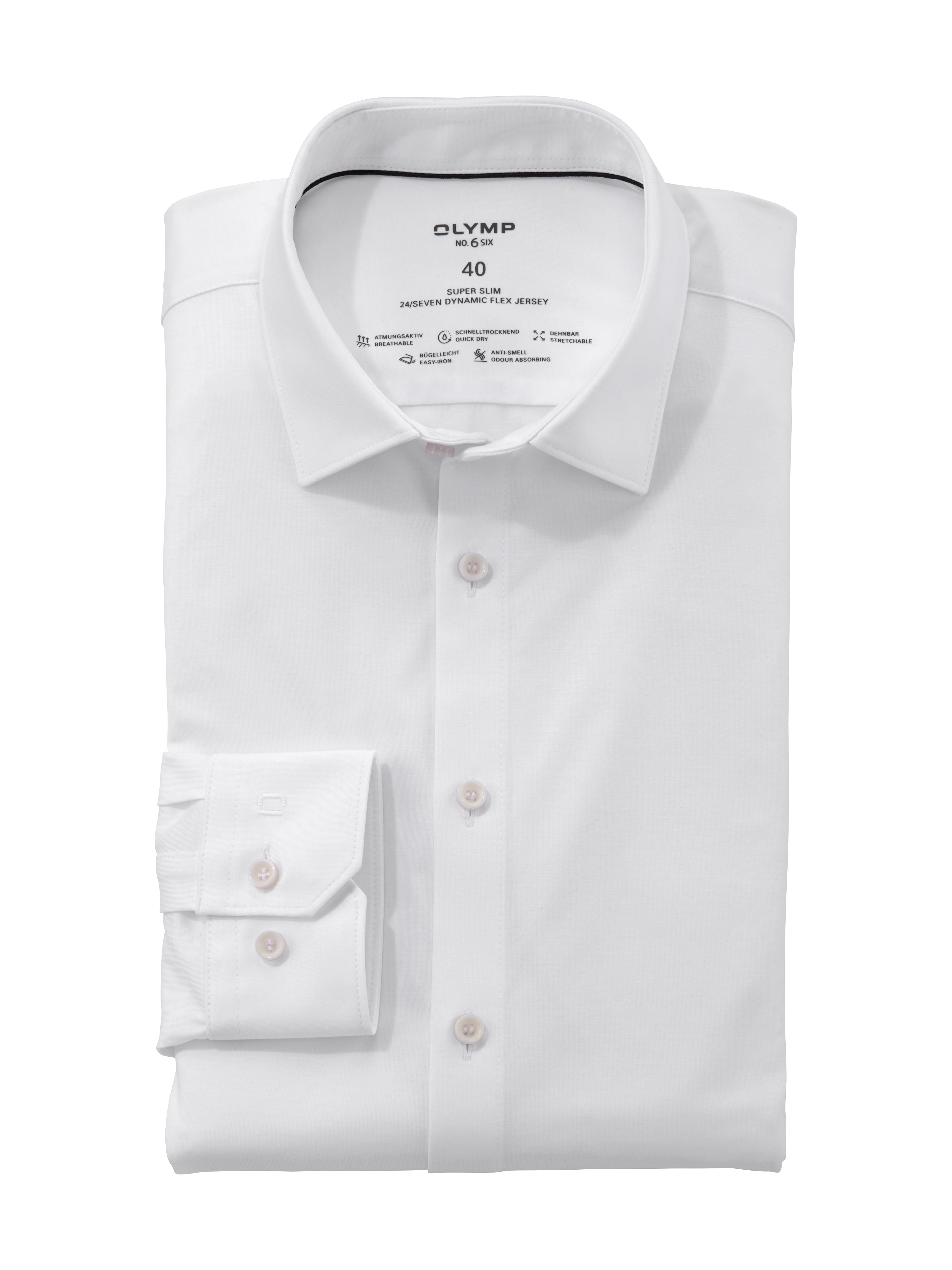 OLYMP Businesshemd No. Six 24/Seven, Super Slim, weiß