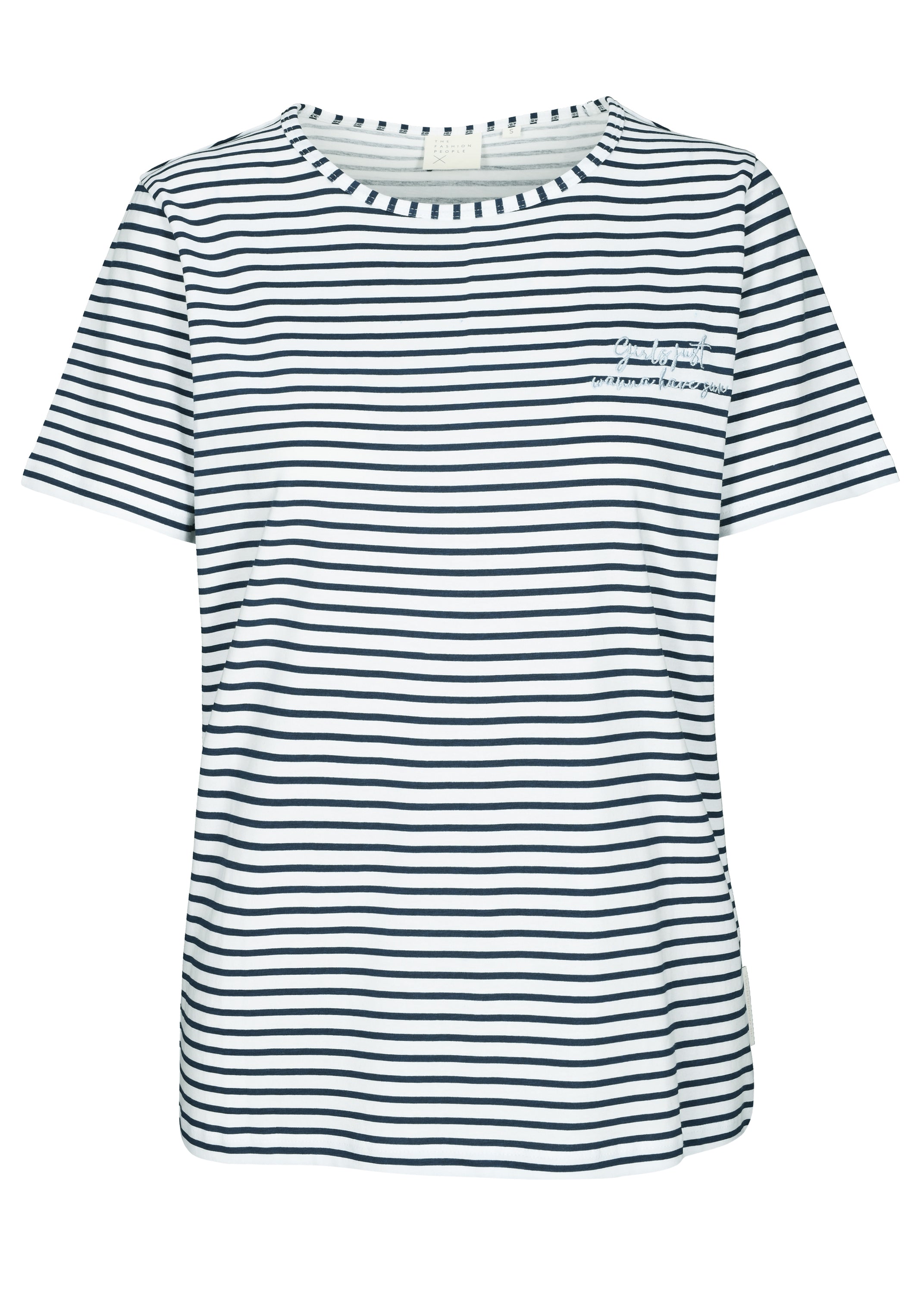 Striped embroidery T-Shirt
