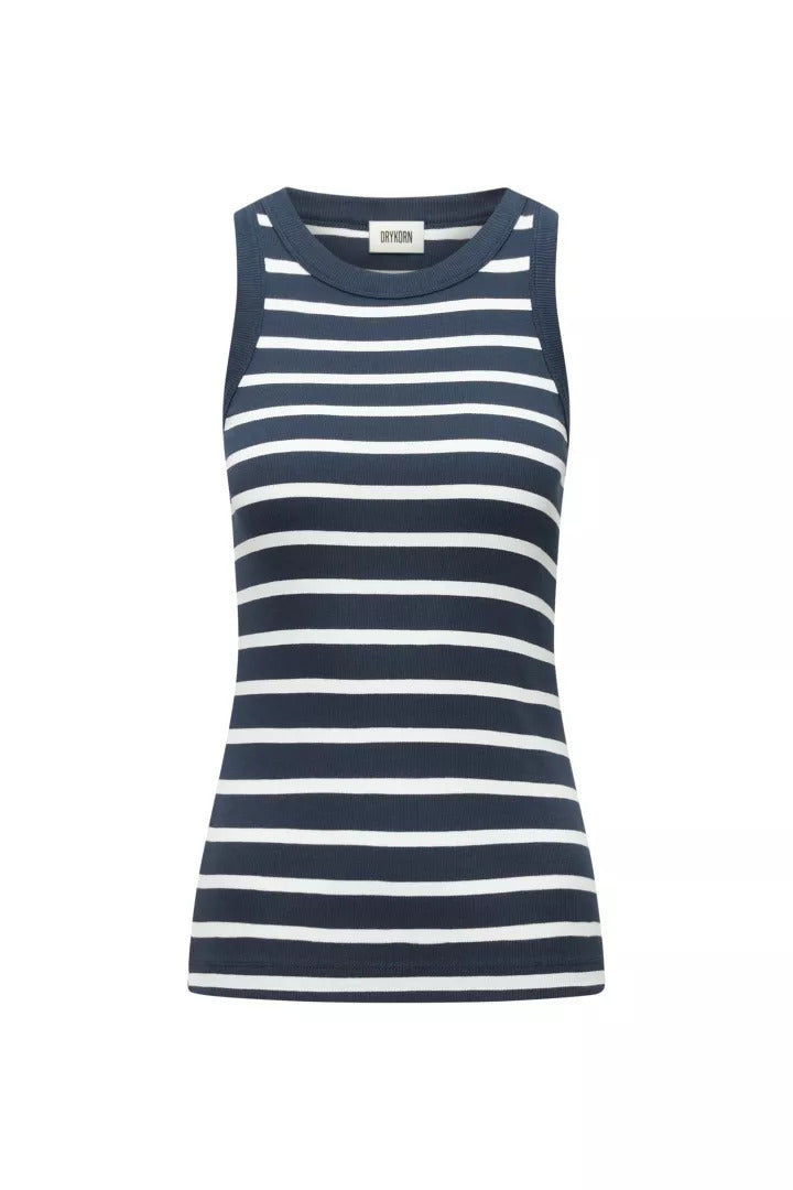 DRYKORN Gestreiftes Tanktop mit Rundhals in Baumwoll-Rippe OLINA 10