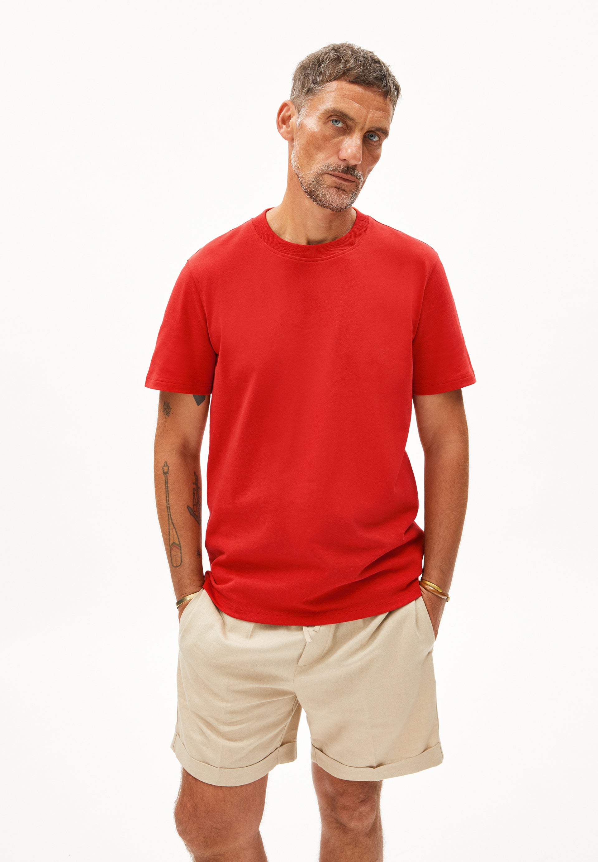 Armedangels T-Shirt MAARKOS aus Bio-Baumwoll Mix