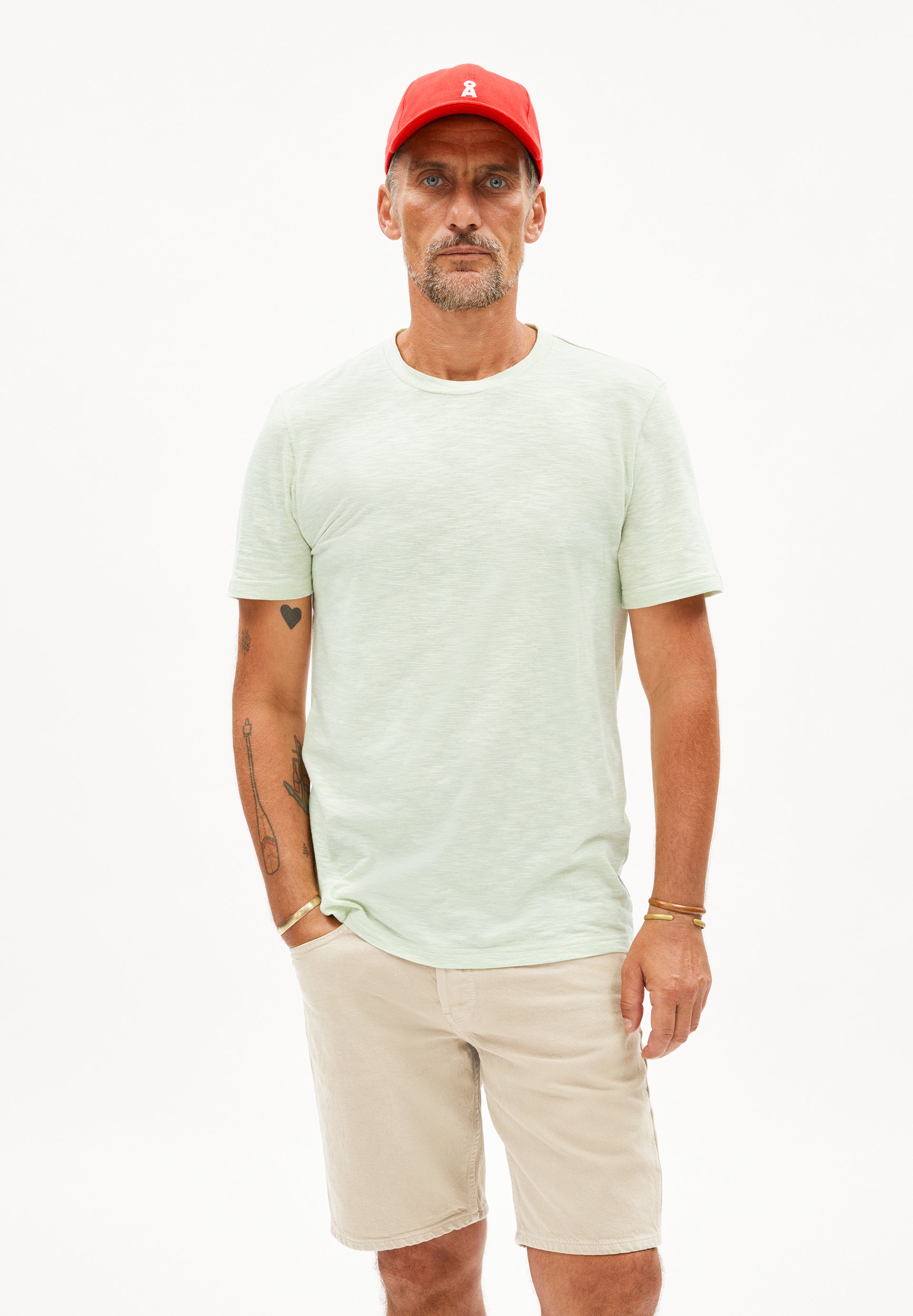 Armedangels T-Shirt JAAMES STRUCTURE aus Bio-Baumwolle