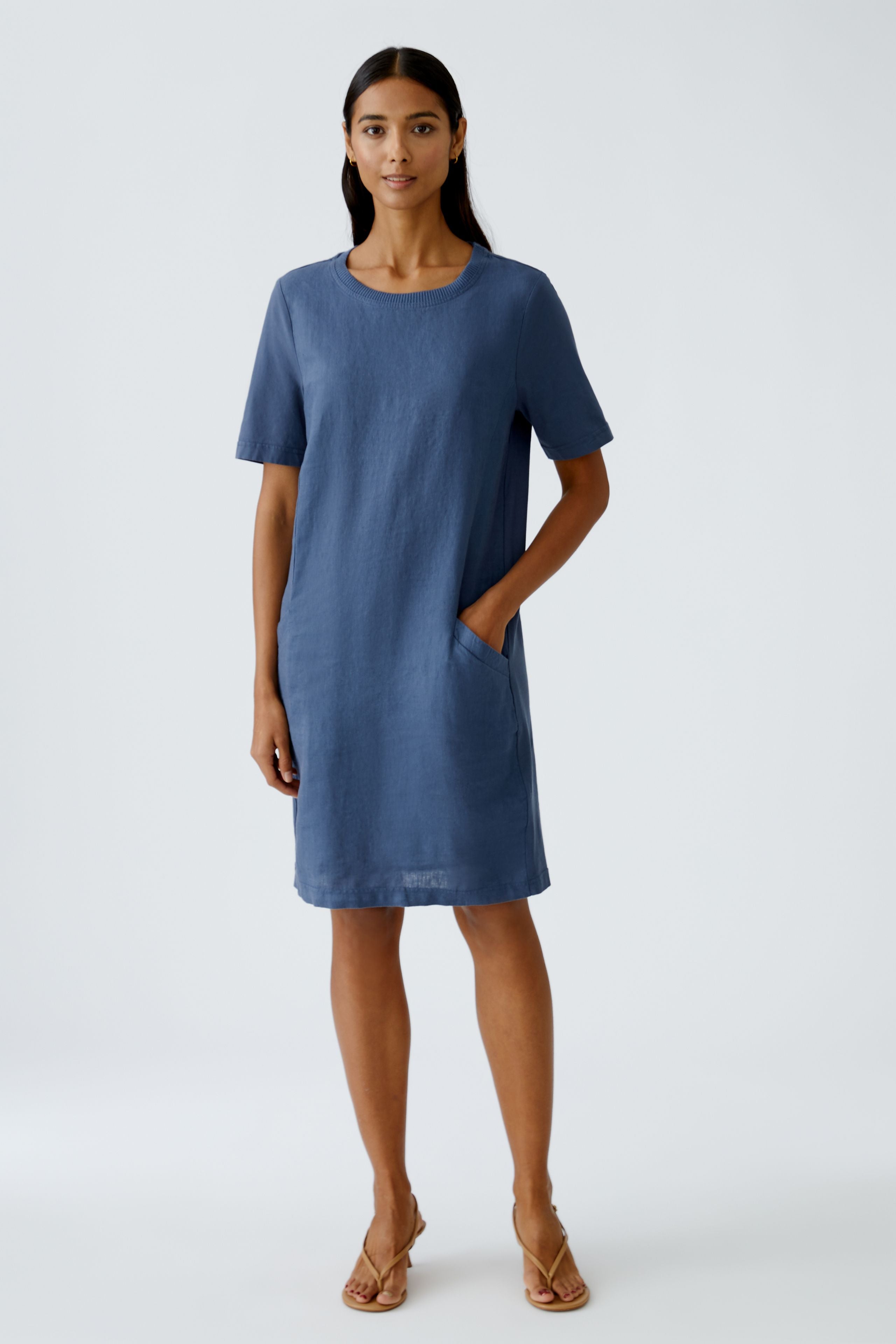 Kleid Leinen-Baumwollpatch