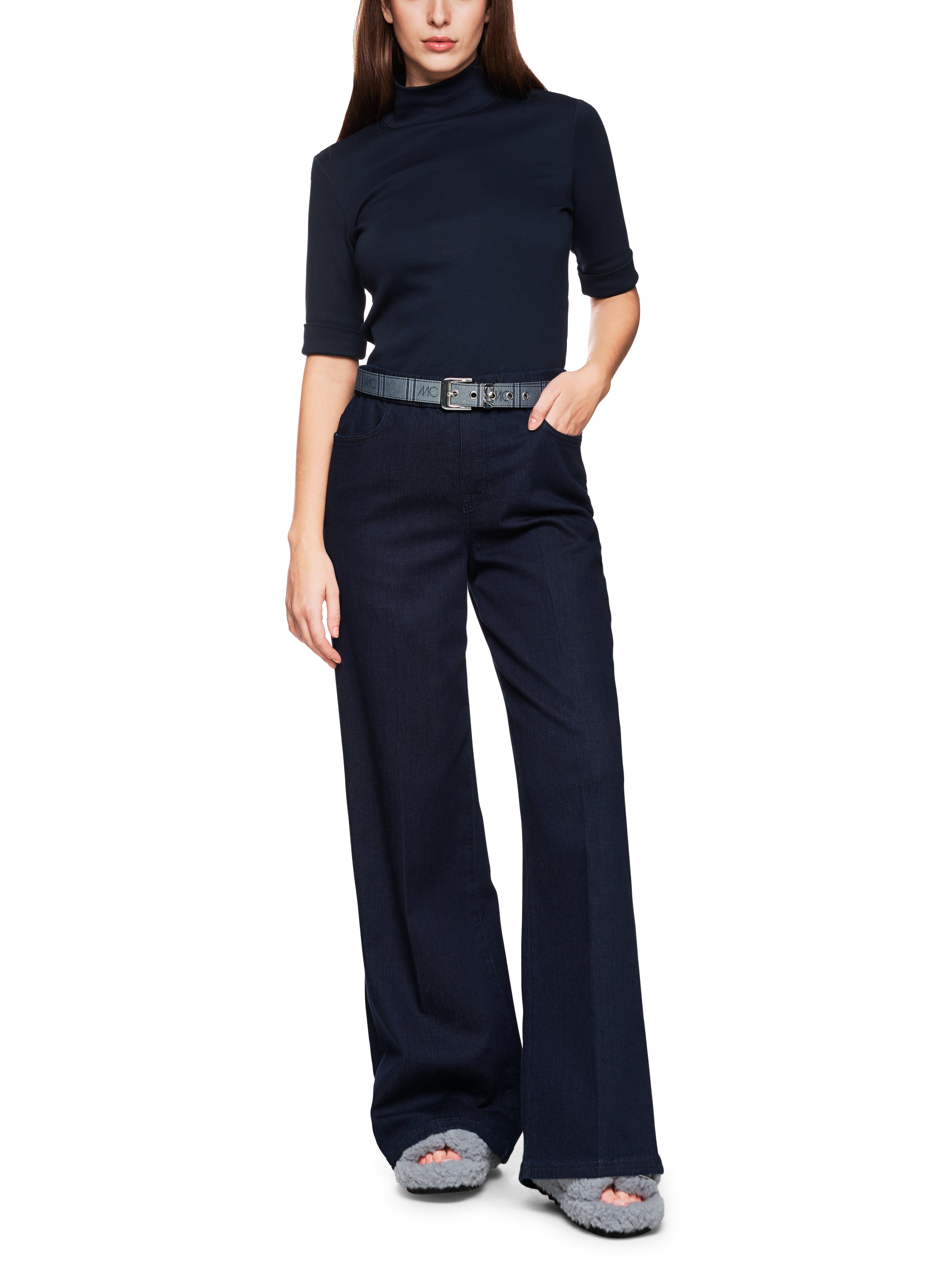 Basic-Shirt aus Baumwollstretch
