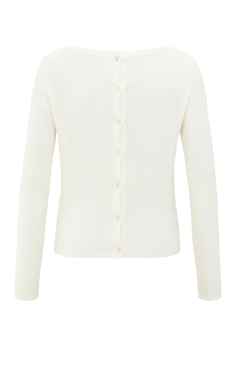 Feinstrick-Cardigan mit Knopfdetail auf der Rückseite