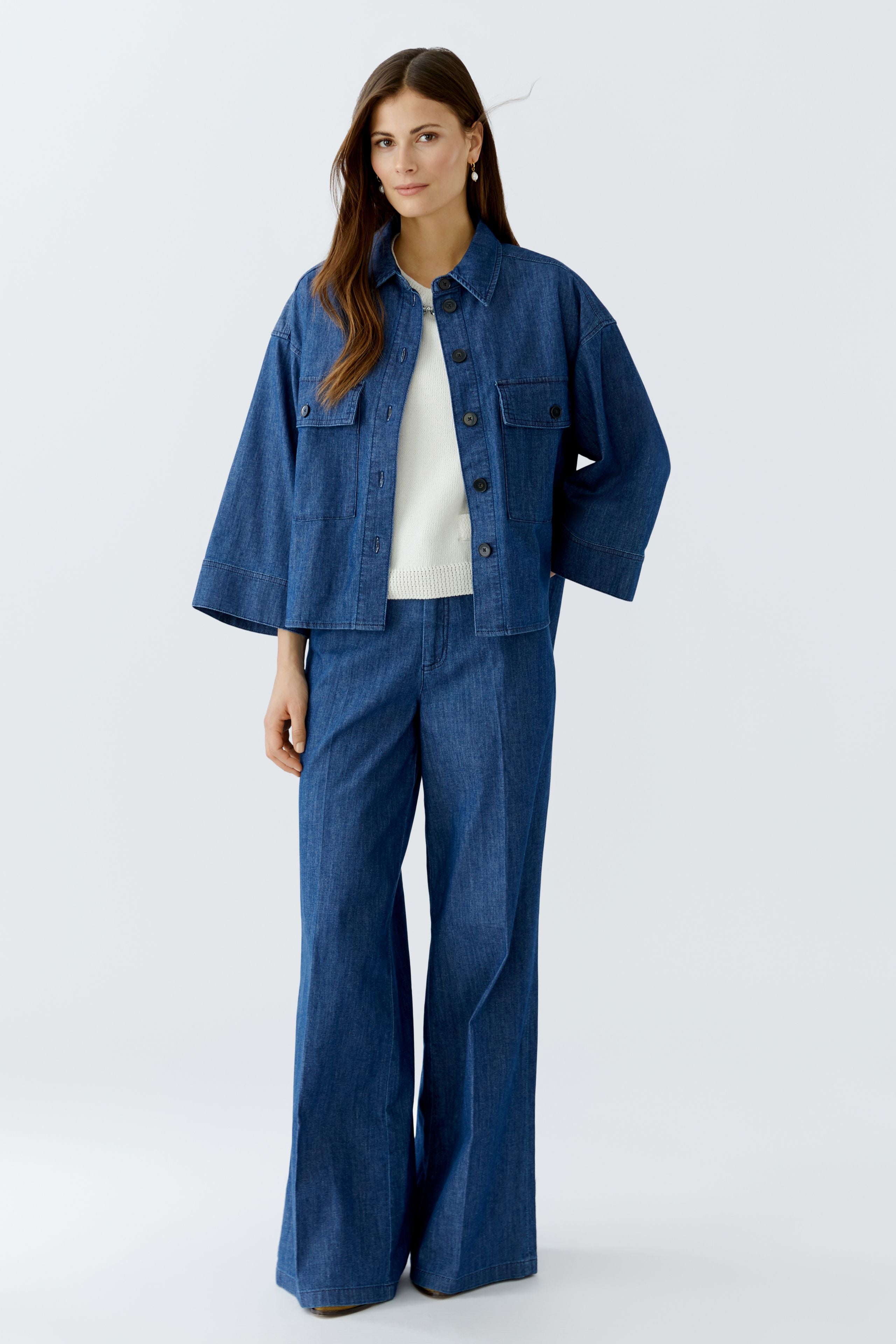 Jeansjacke elastischer Baumwolldenim