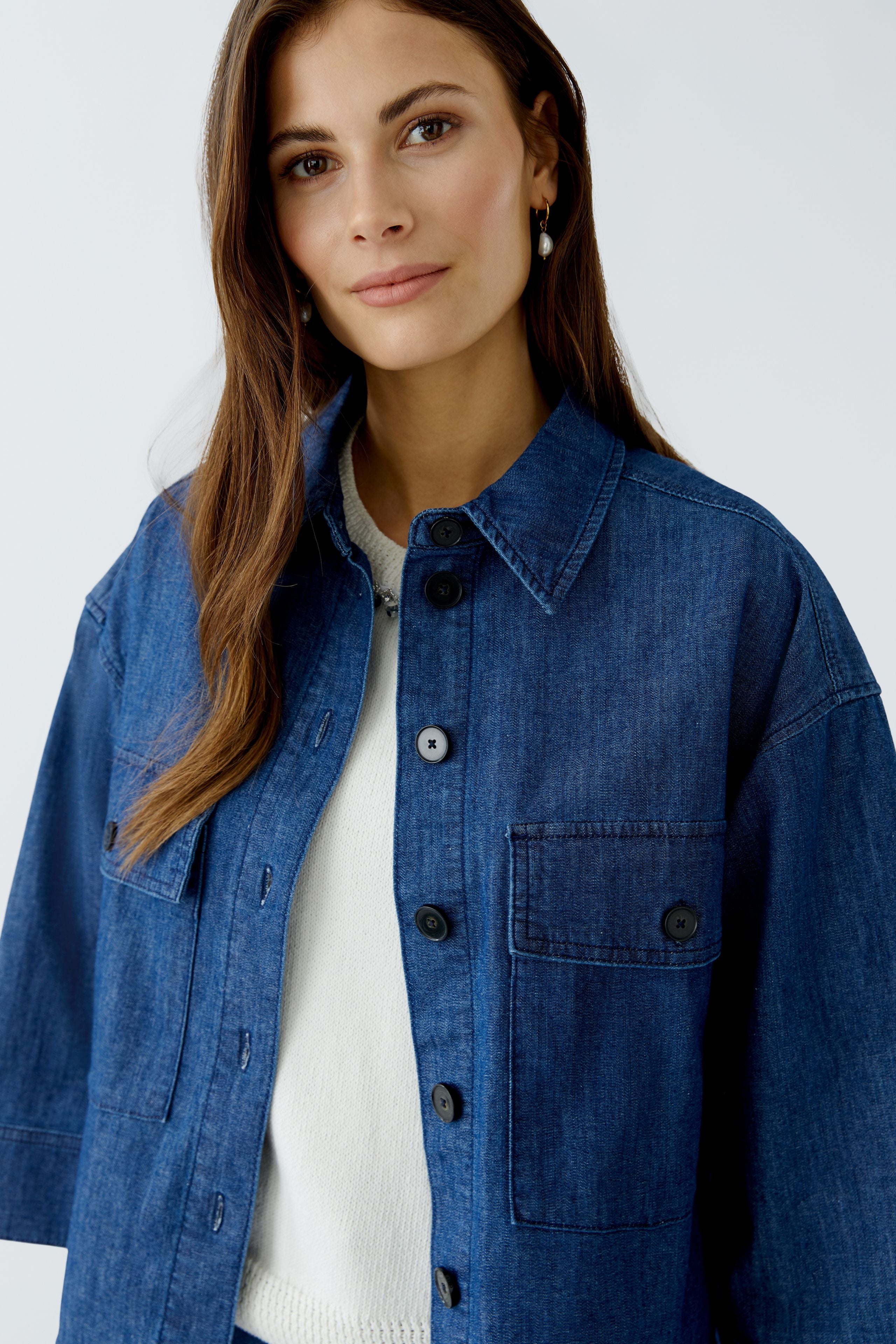 Jeansjacke elastischer Baumwolldenim