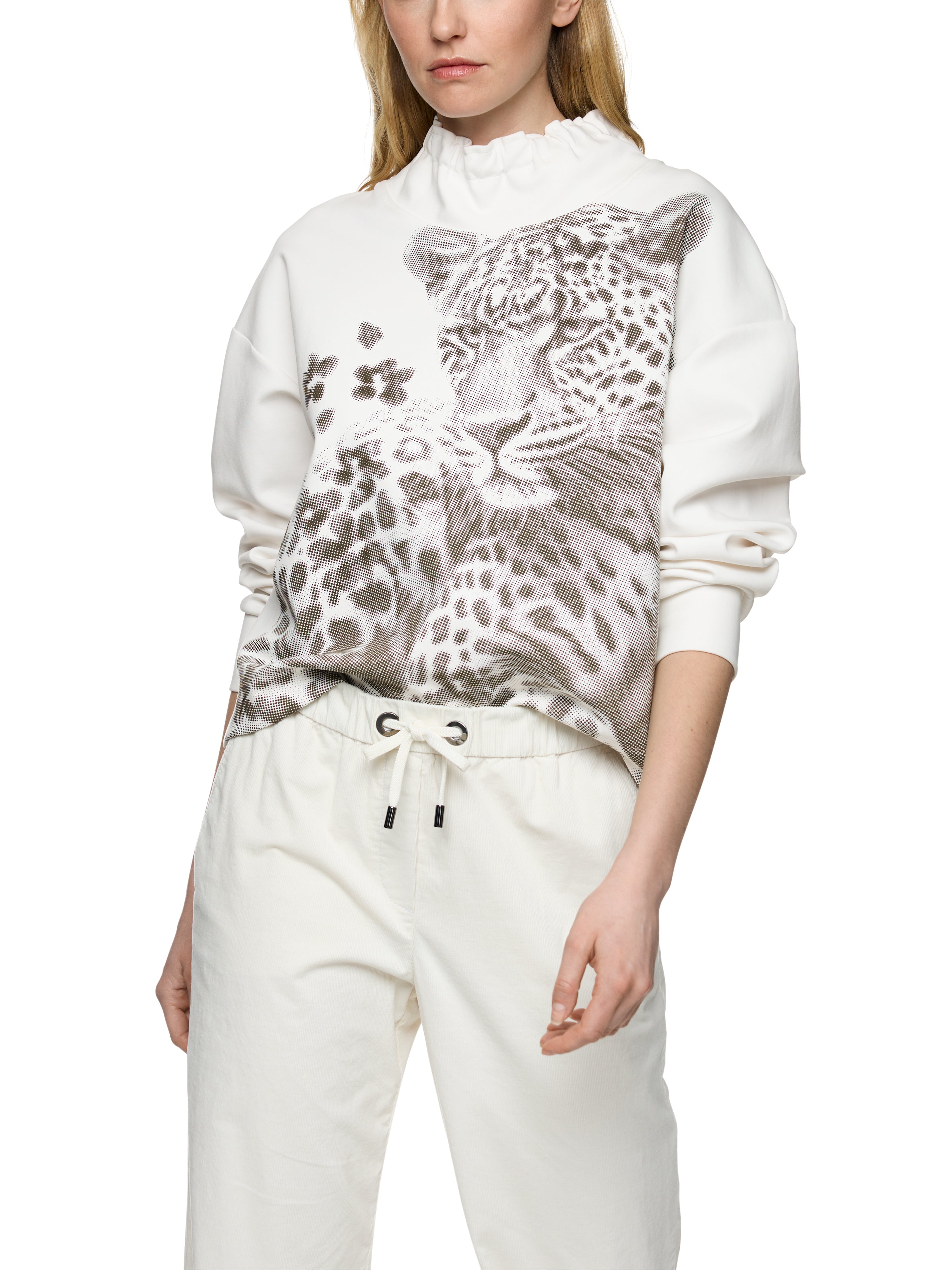 Jersey-Pullover mit Leo