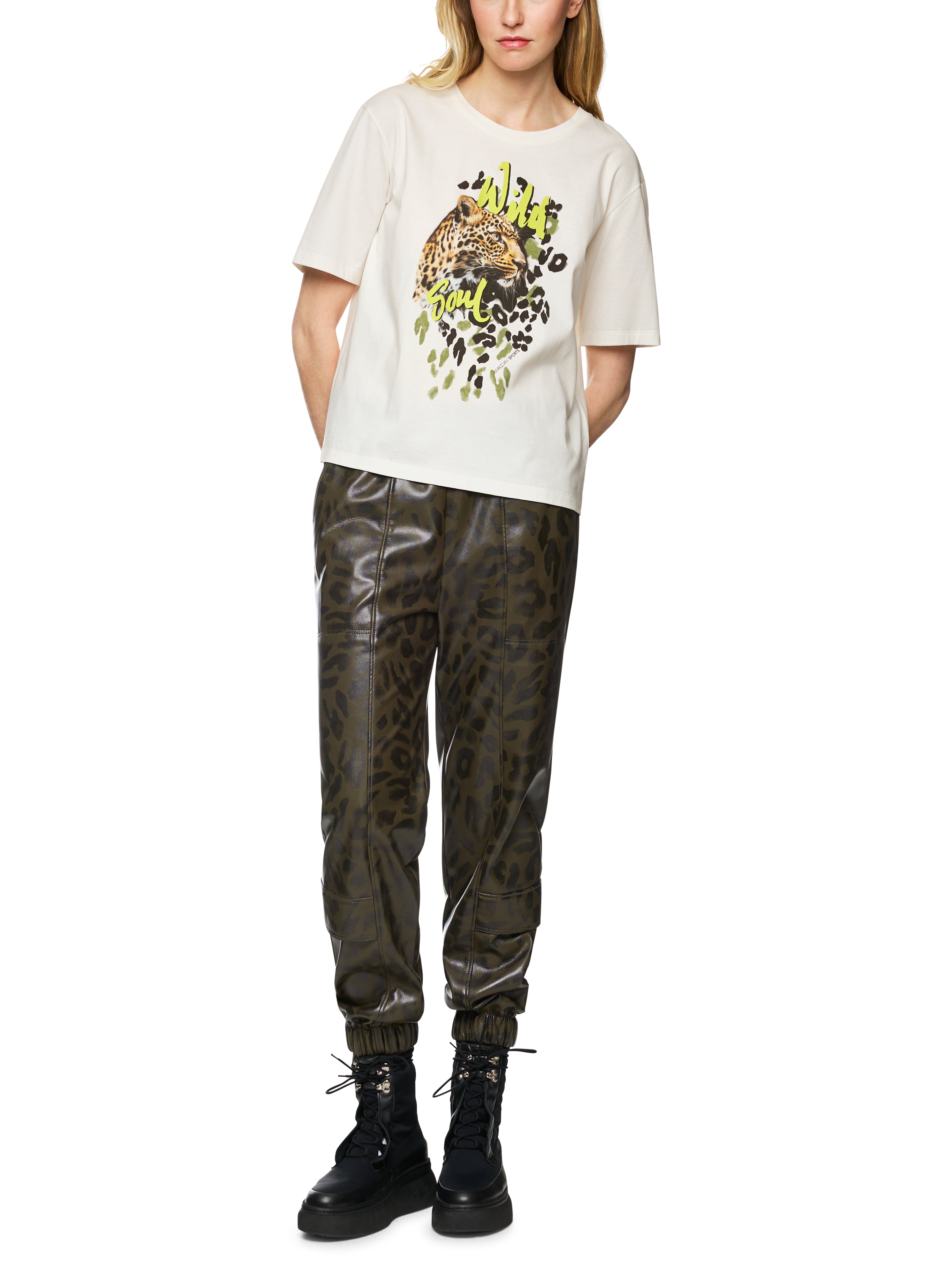 Marc Cain Bedrucktes T-Shirt „Rethink Together“