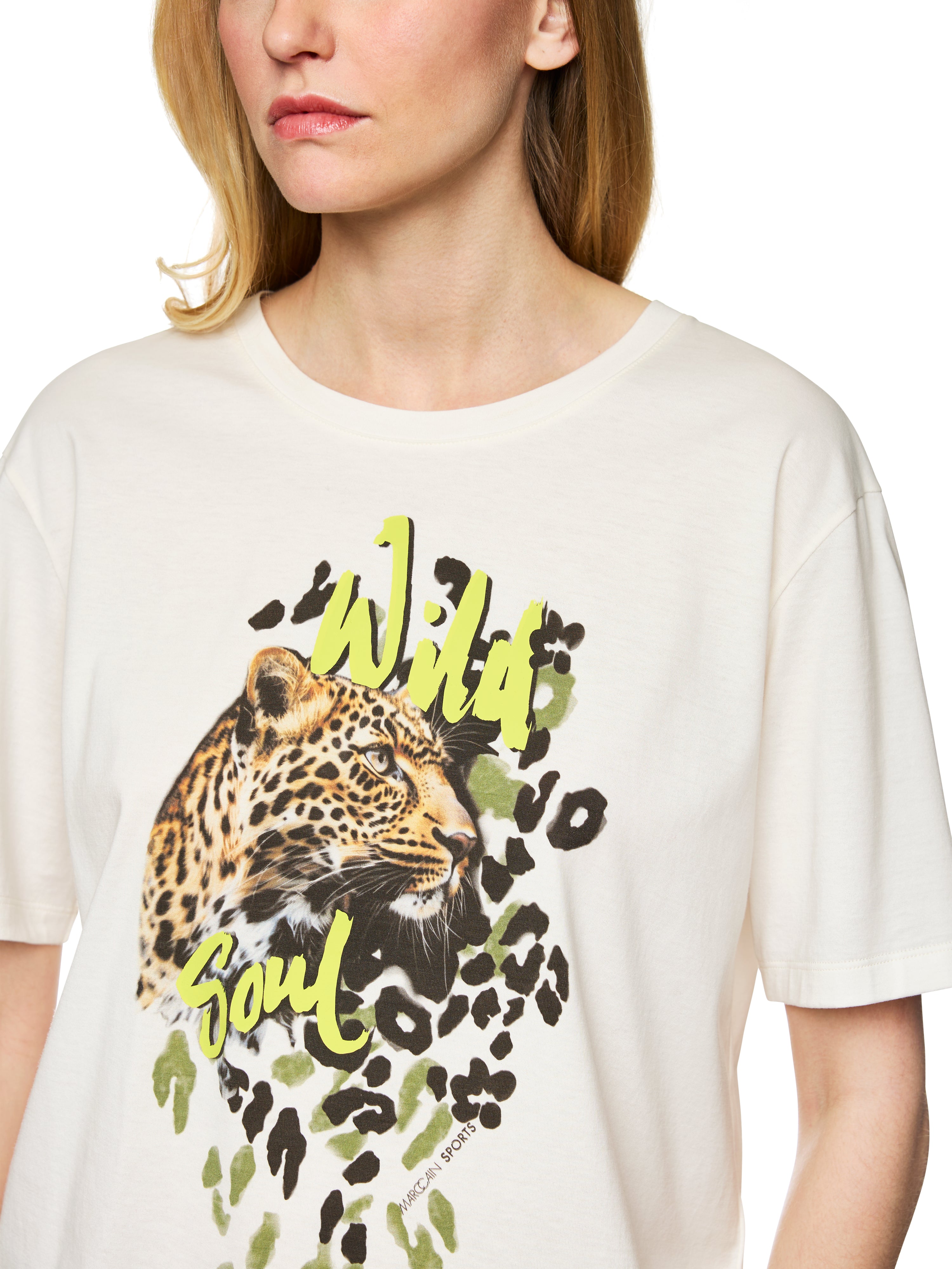 Marc Cain Bedrucktes T-Shirt „Rethink Together“