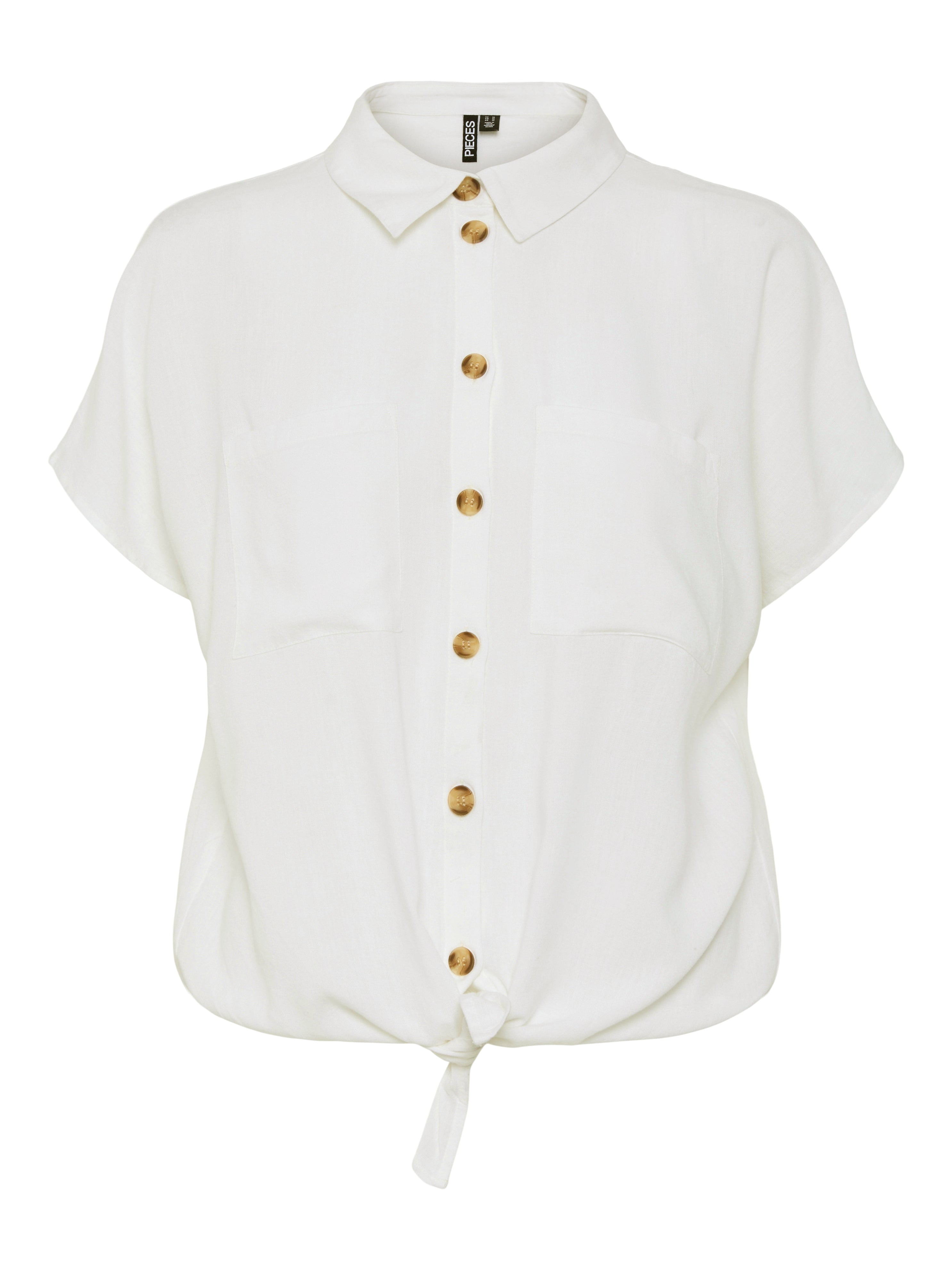 Only Kurzärmelige Bluse aus Leinengemisch