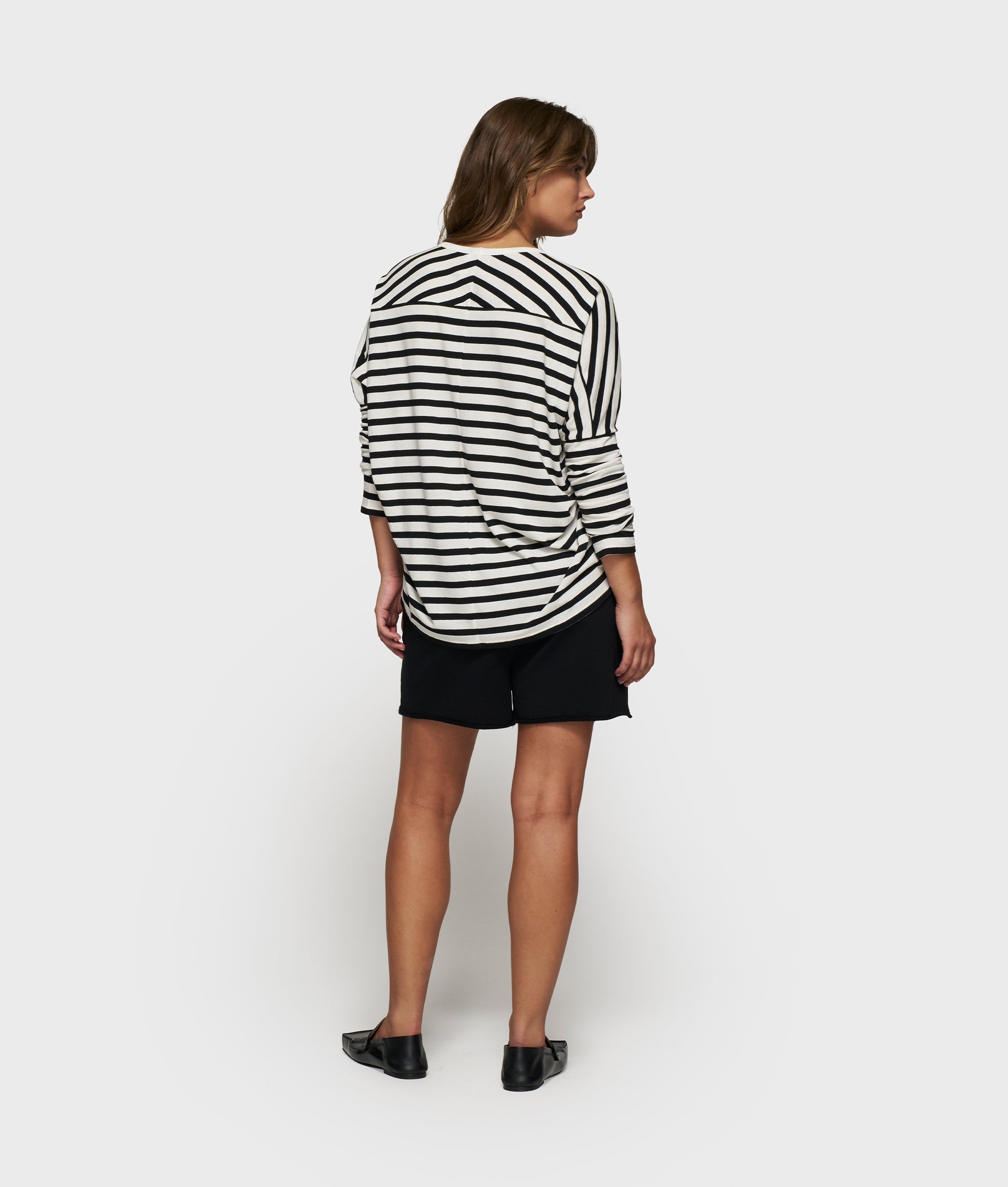 10Days Sweatshirt loose long sleeve tee modal stripes