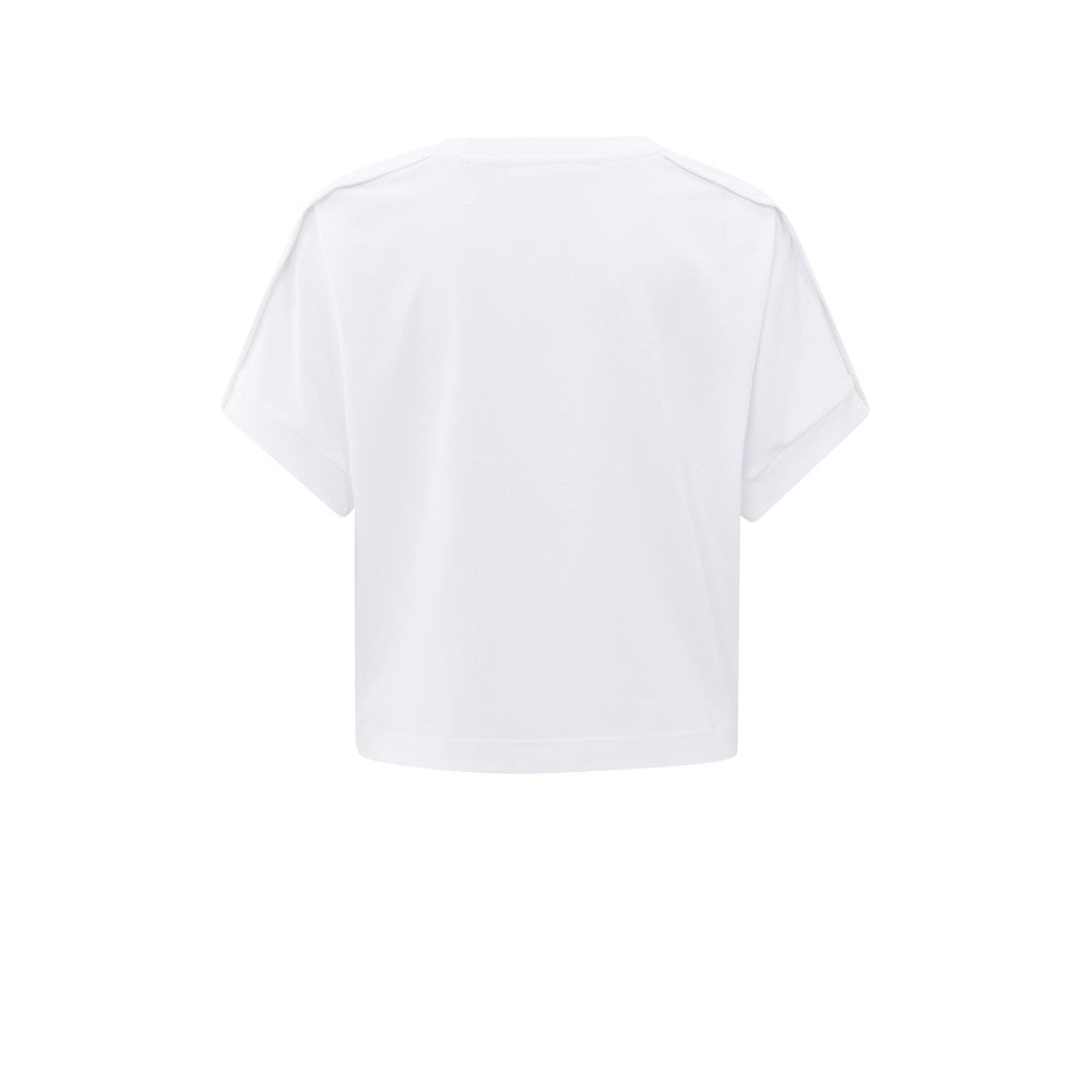 Yaya Kurzärmeliges Jersey-Oberteil mit Faltendetail