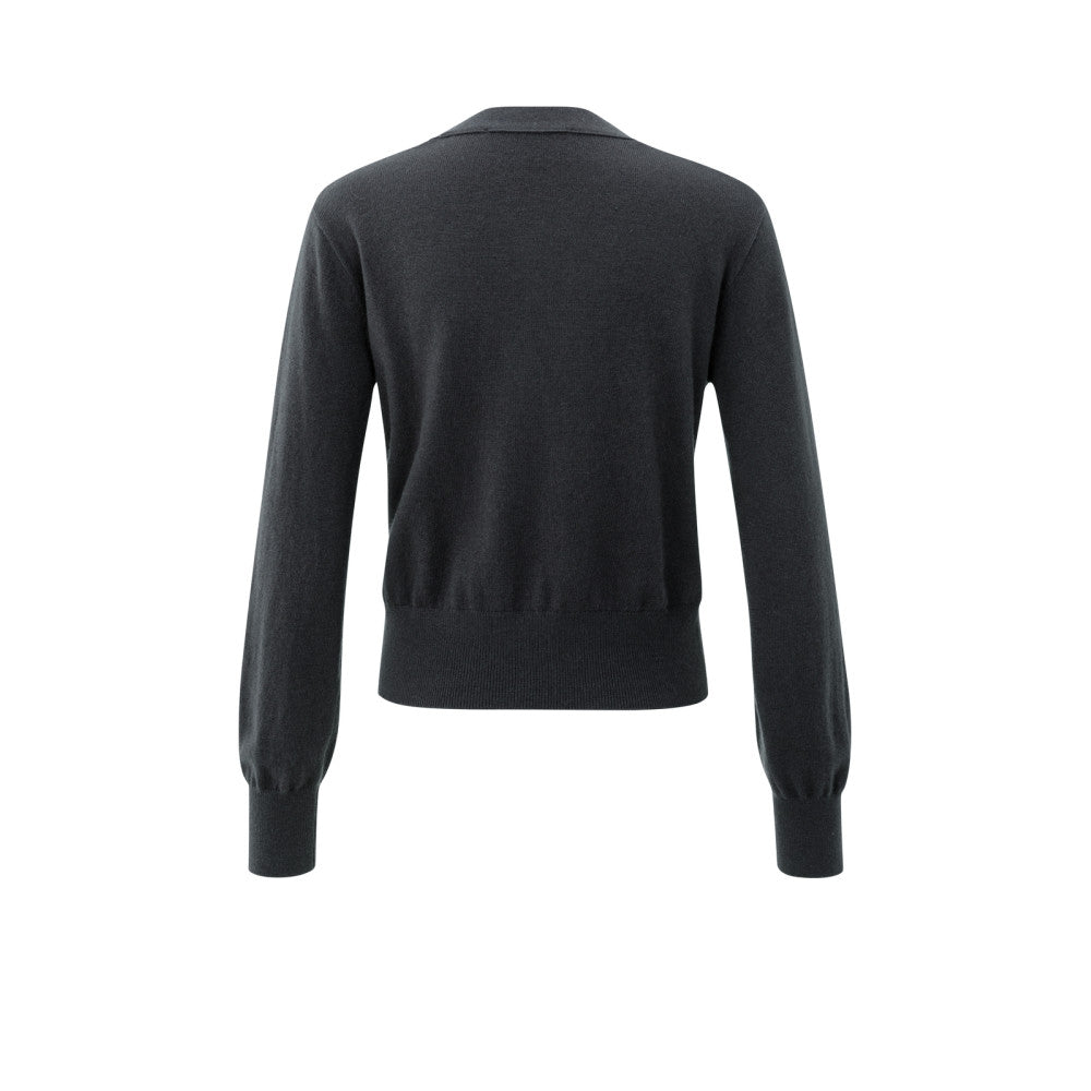 Yaya Cardigan mit V-Ausschnitt und Bindeverschluss