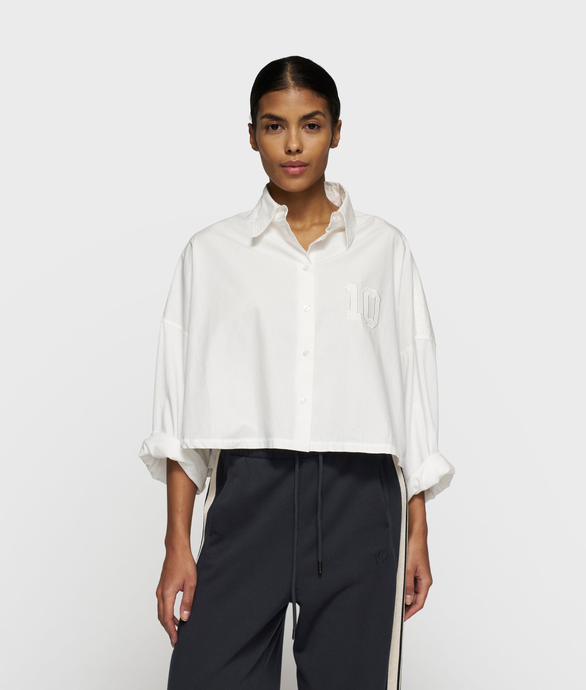 10Days oversized cropped shirt