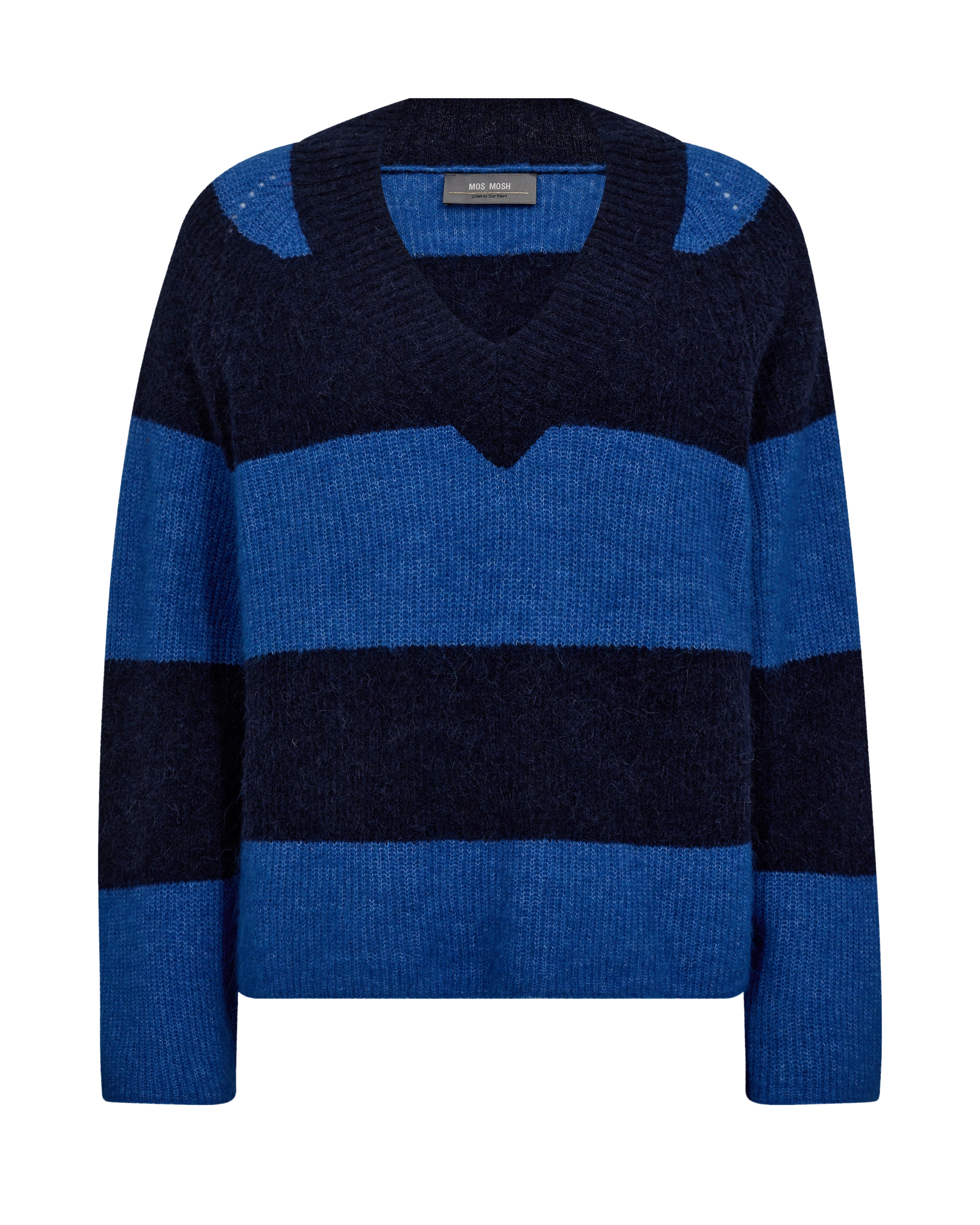 MOS MOSH MMTaci Stripe LS V-Neck Knit