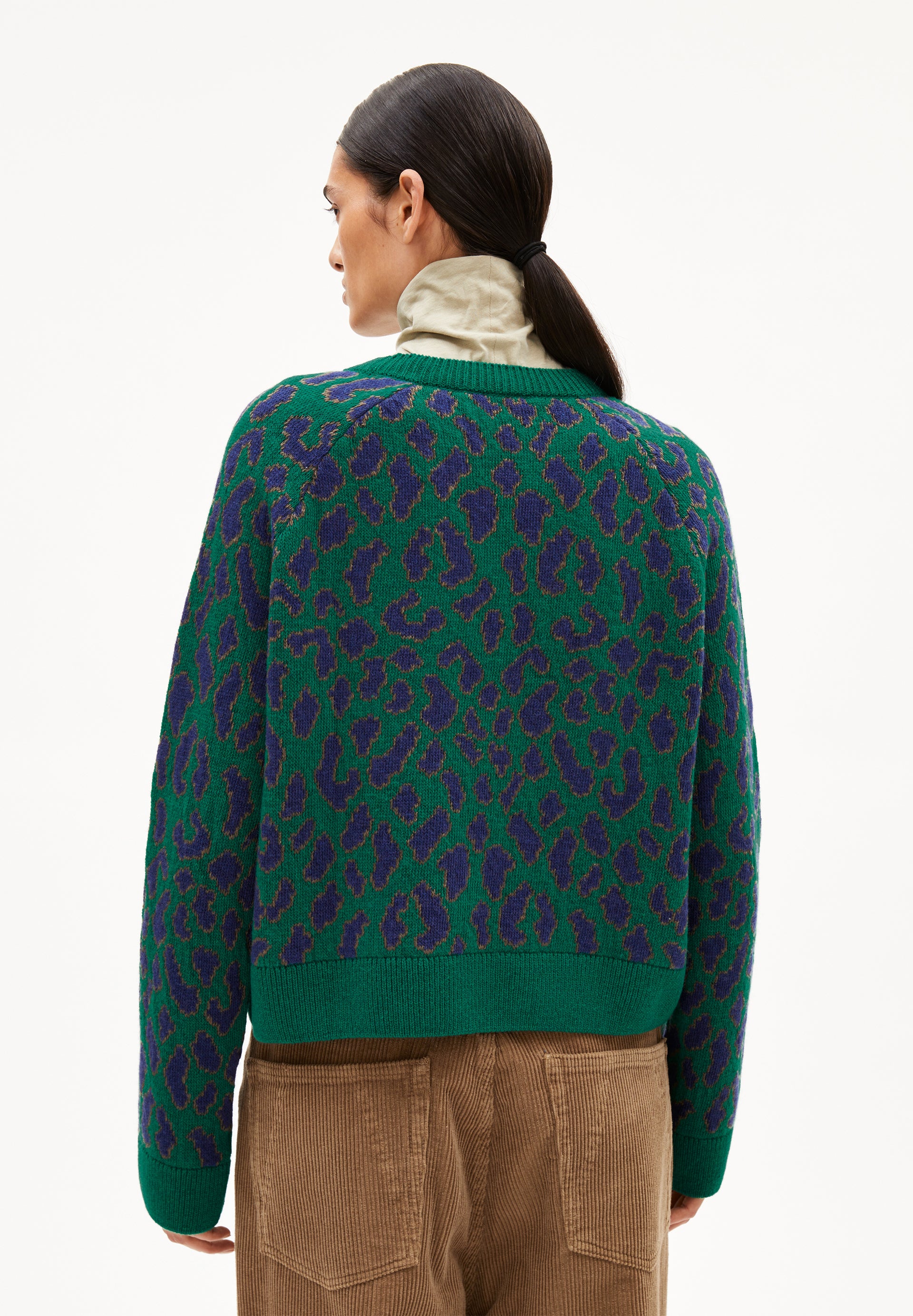 Armedangels r DILIRIAA LEOPAA-Pullover aus grobem Strick mit Jacquard-Print