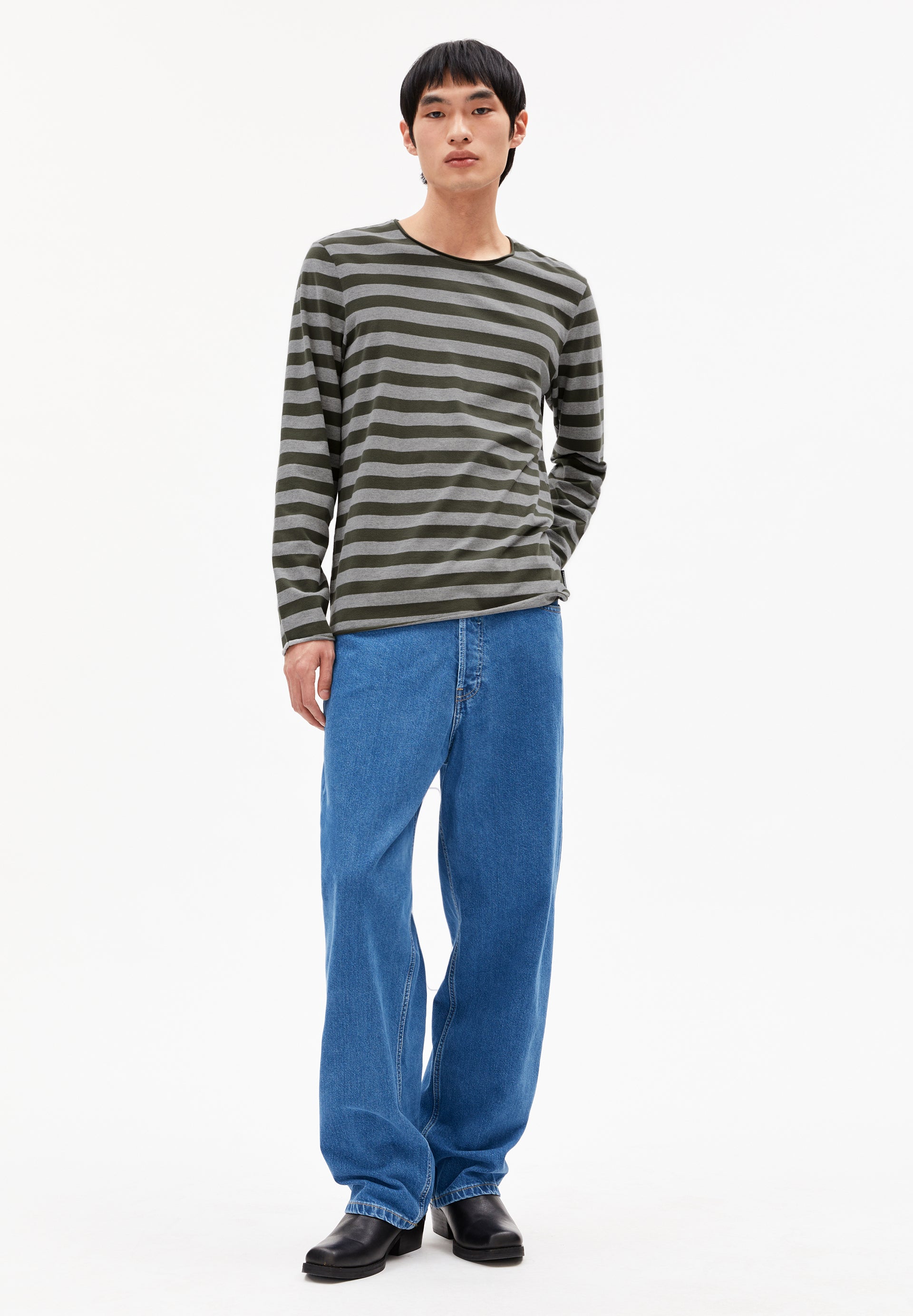 Armedangels Longsleeve aus Bio-Baumwolle MAARKOS LS STRIPES BR