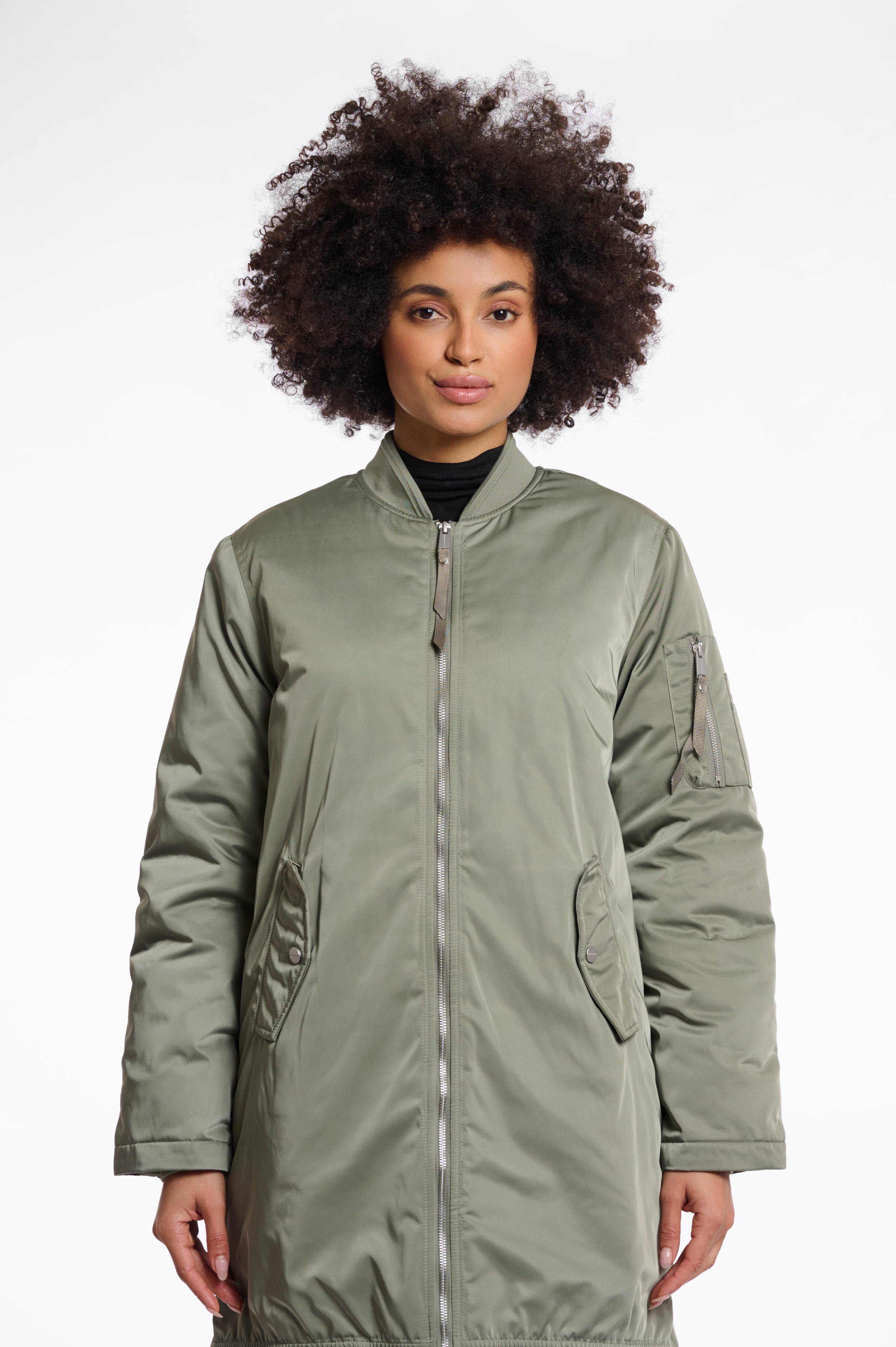RINO&PELLE Long Bomber Jacke