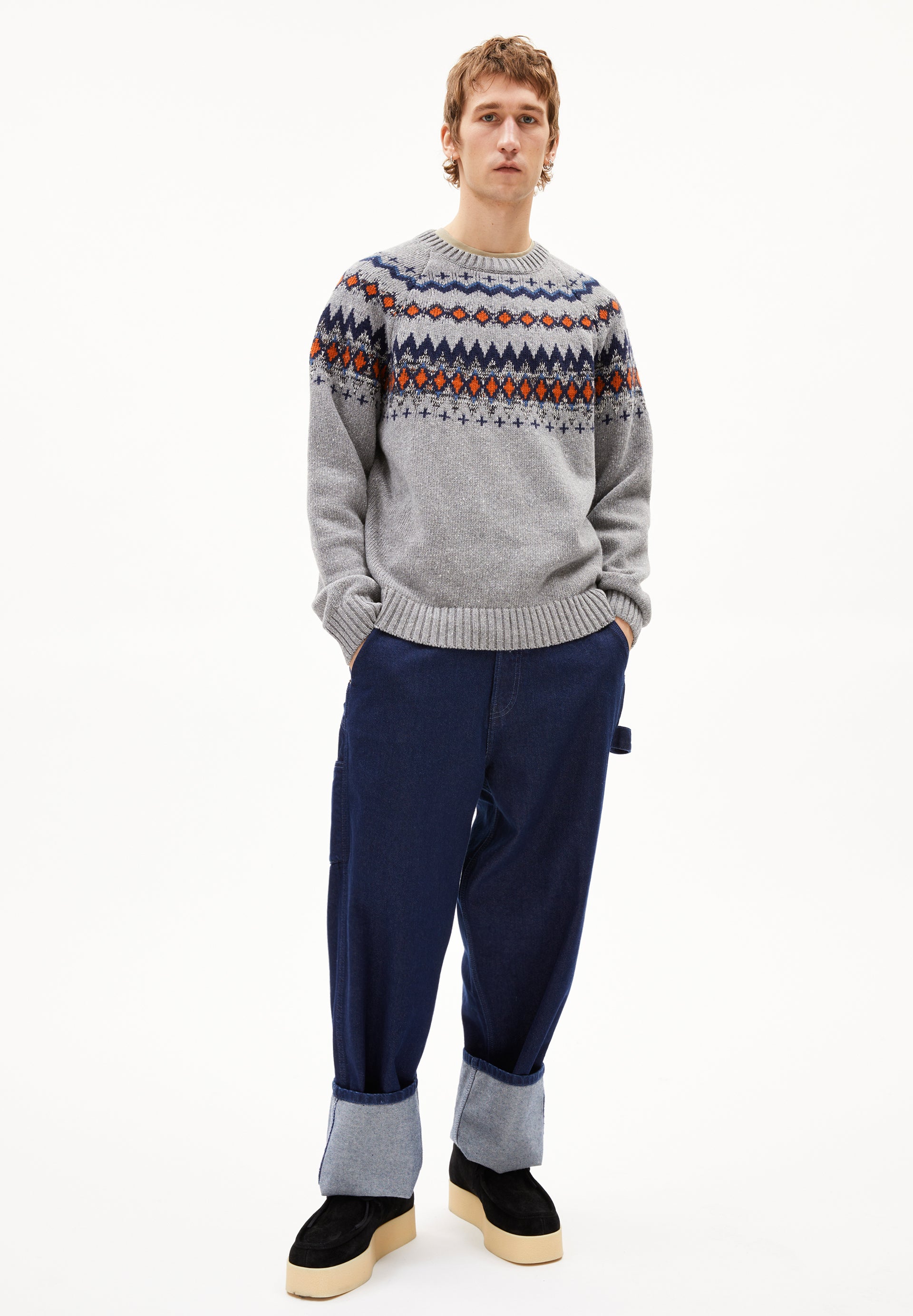 Armedangels Pullover mit Grobstrickmuster KAALLA FAIR ISLE