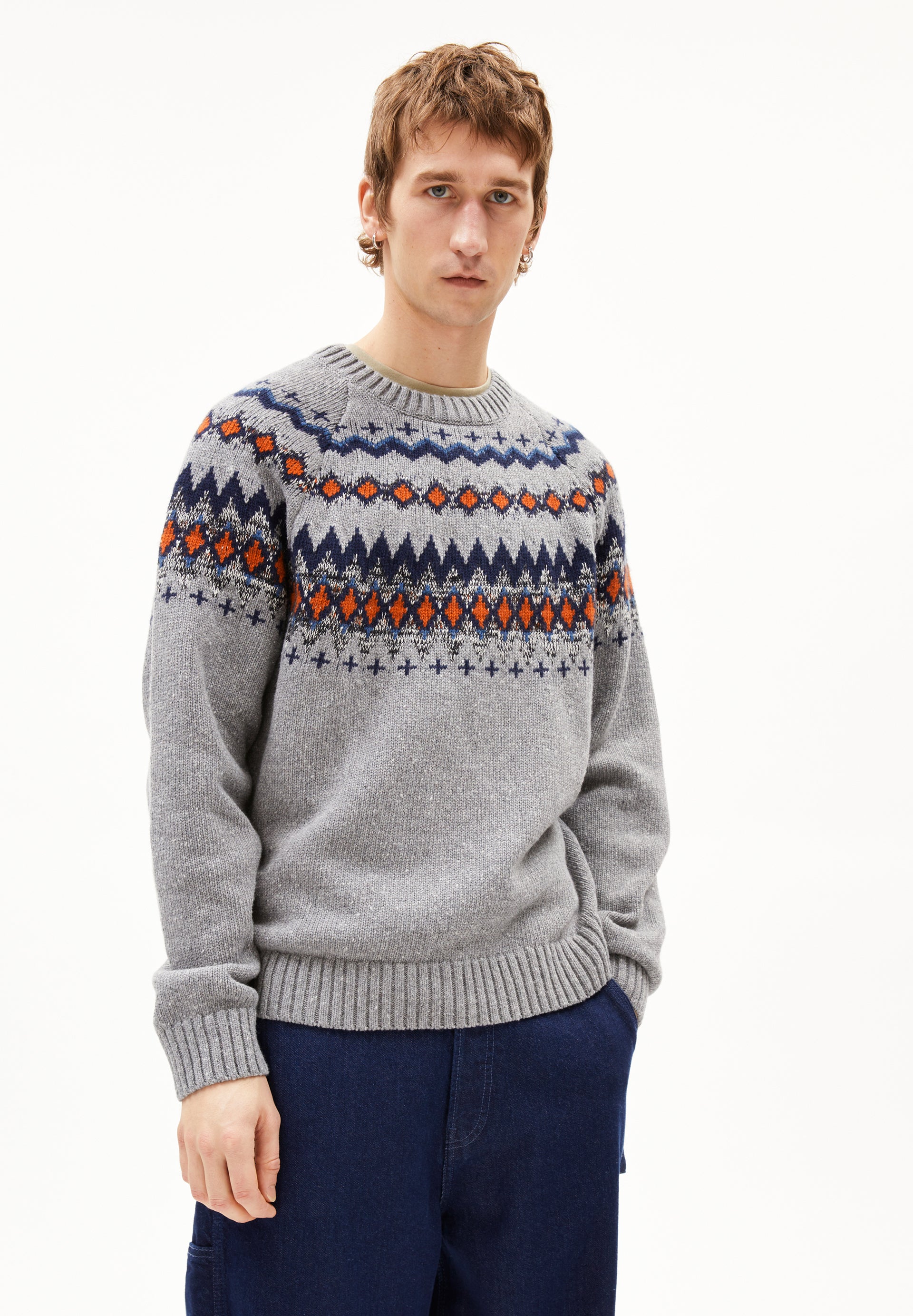 Armedangels Pullover mit Grobstrickmuster KAALLA FAIR ISLE